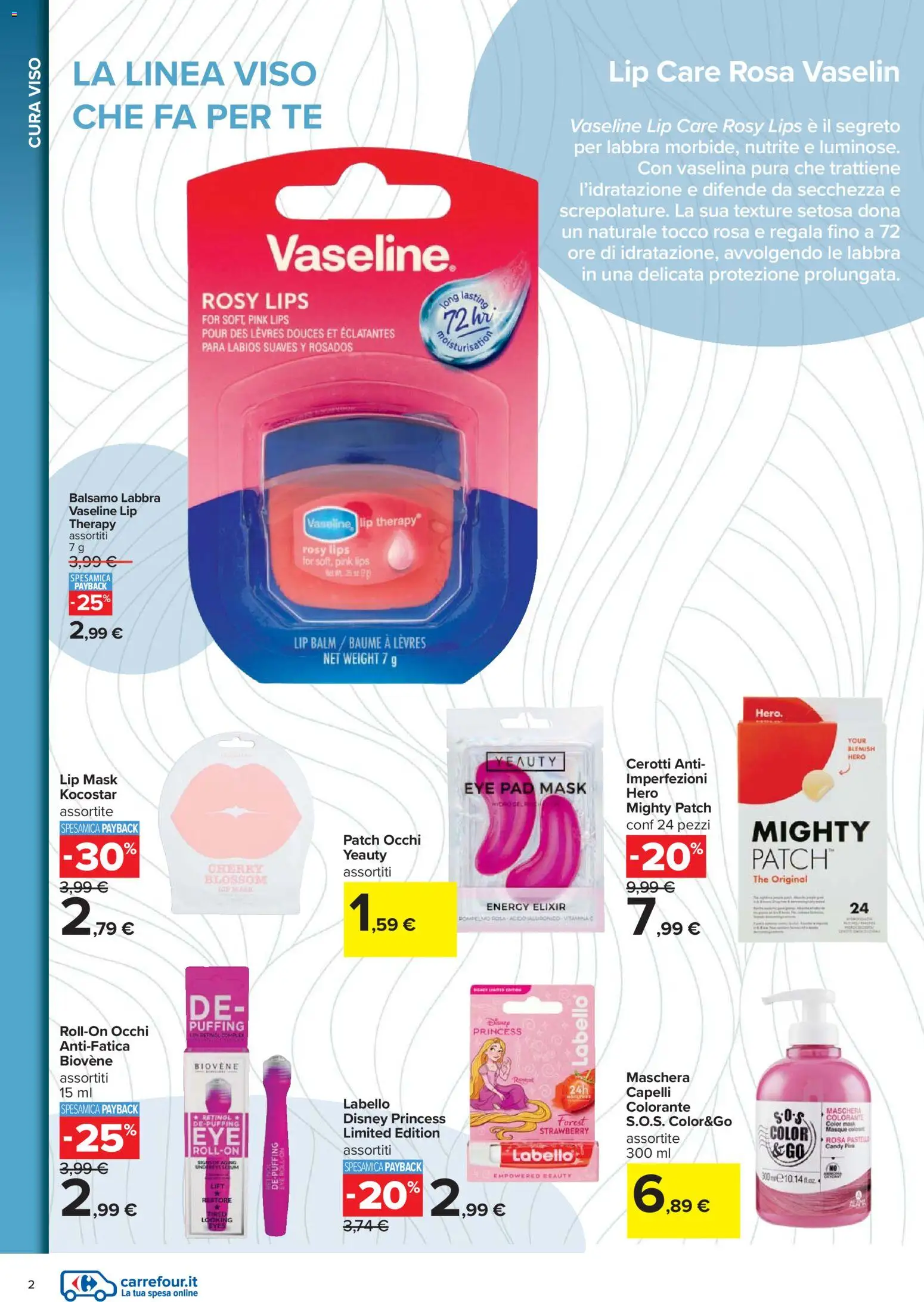 Volantino Carrefour del 07.11.2025 | Pagina: 2 | Prodotti: Balsamo, Tè, The, Pastelli