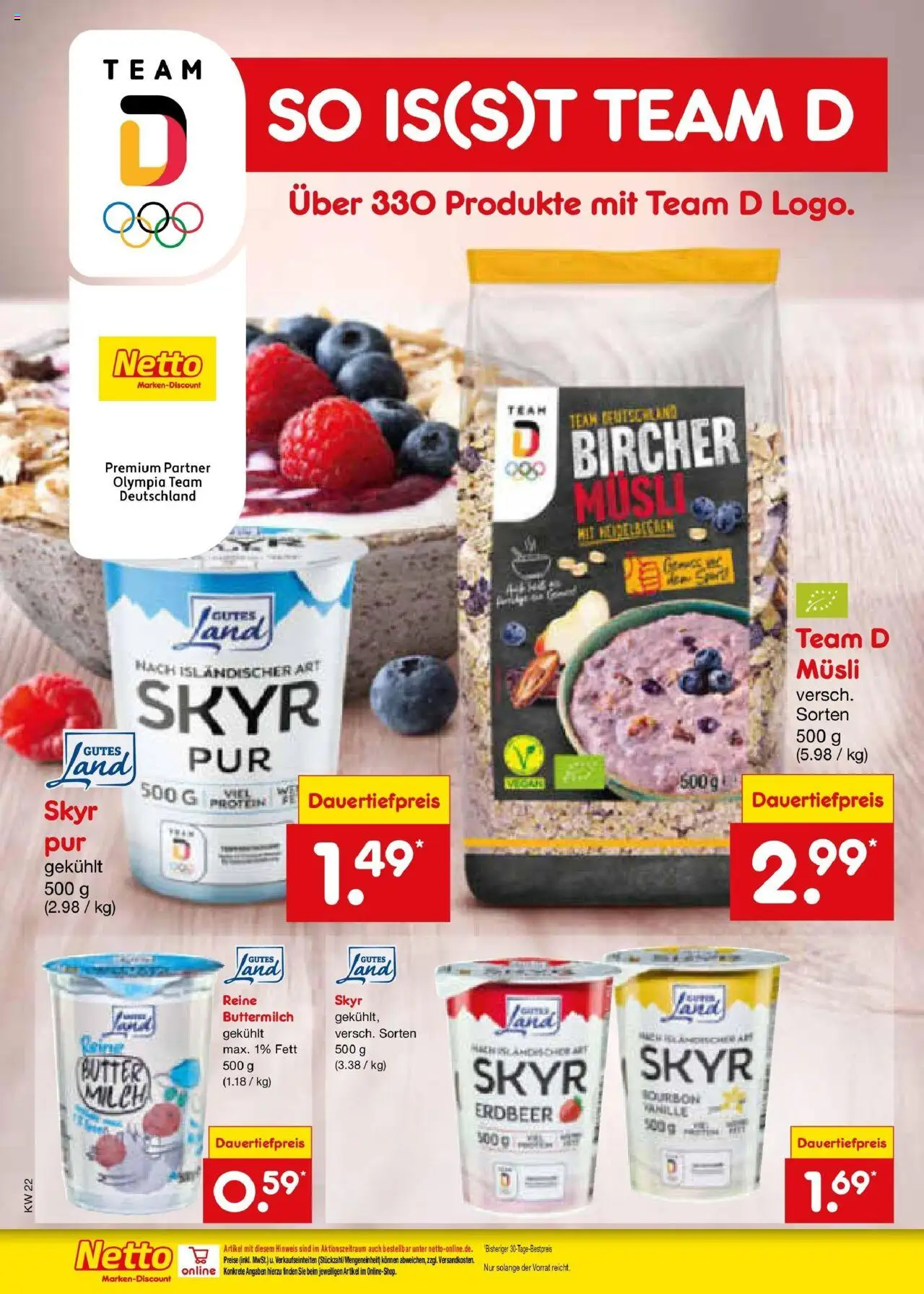 Netto Marken-Discount prospekt Gemmingen	 - gültig ab dem 26.05.2025 | Seite: 6 | Produkte: Milch, Butter, Skyr, Bourbon