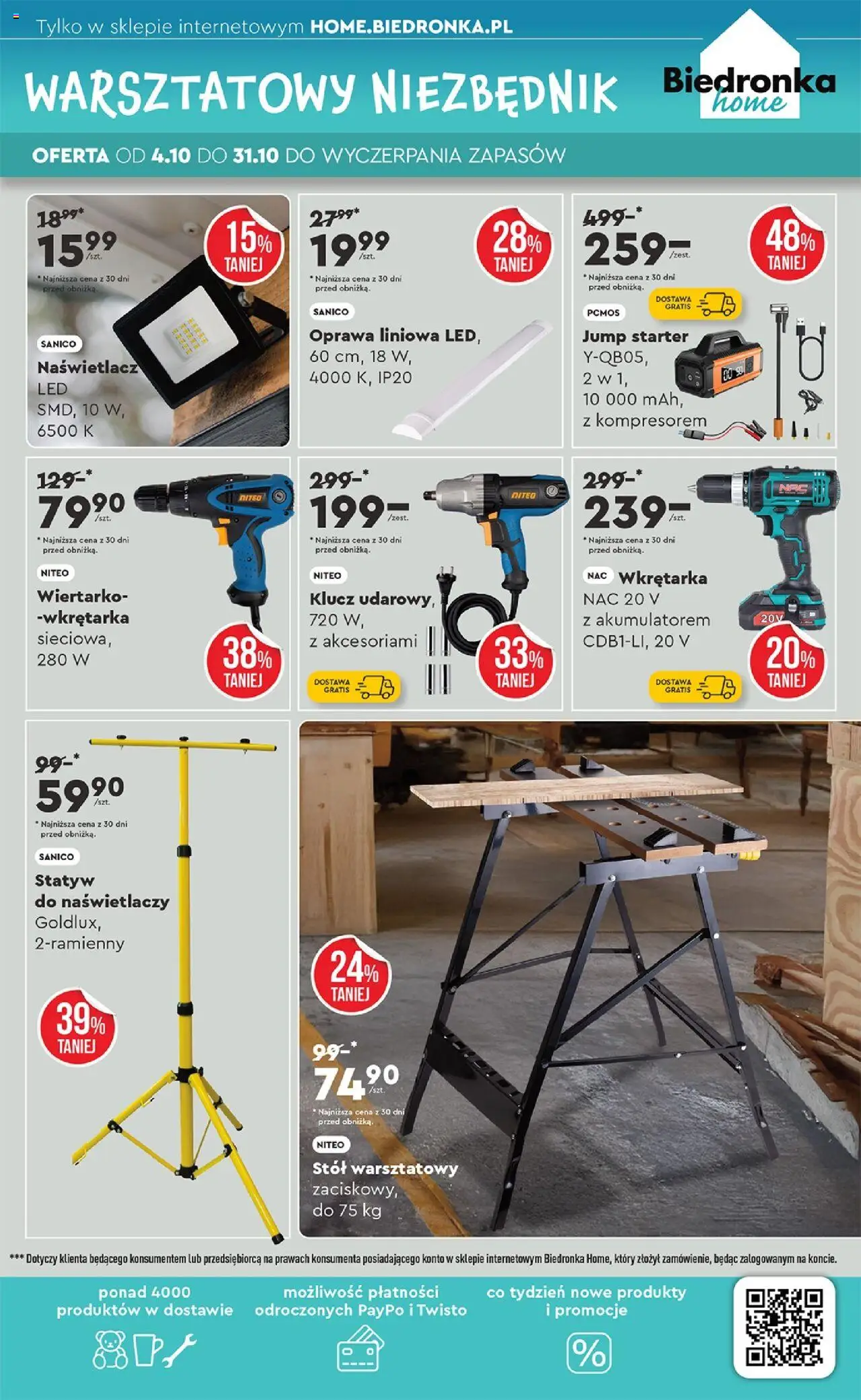 Biedronka gazetka - Hity i inspiracje od 06.10.2025 | Strona: 45 | Produkty: Starter, Klucz udarowy, Stół