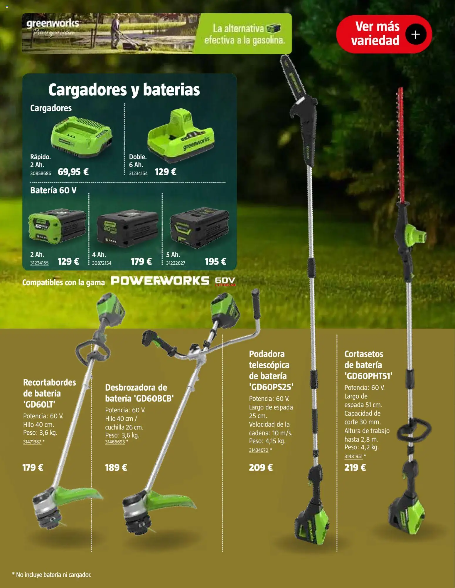 Bauhaus Jardín │ válido desde el 16.03.2026 | Página: 11 | Productos: Desbrozadora, Cortasetos, Peso, Batería