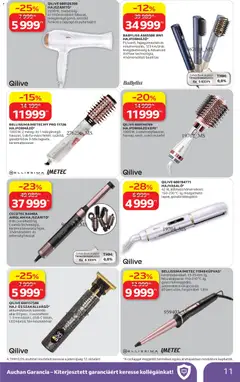 Auchan Elektronikai ajánlataink - amely érvényes a következő dátumtól: 16.04.2026 | Oldal: 11 | Termékek: Kábel, Hajformázó