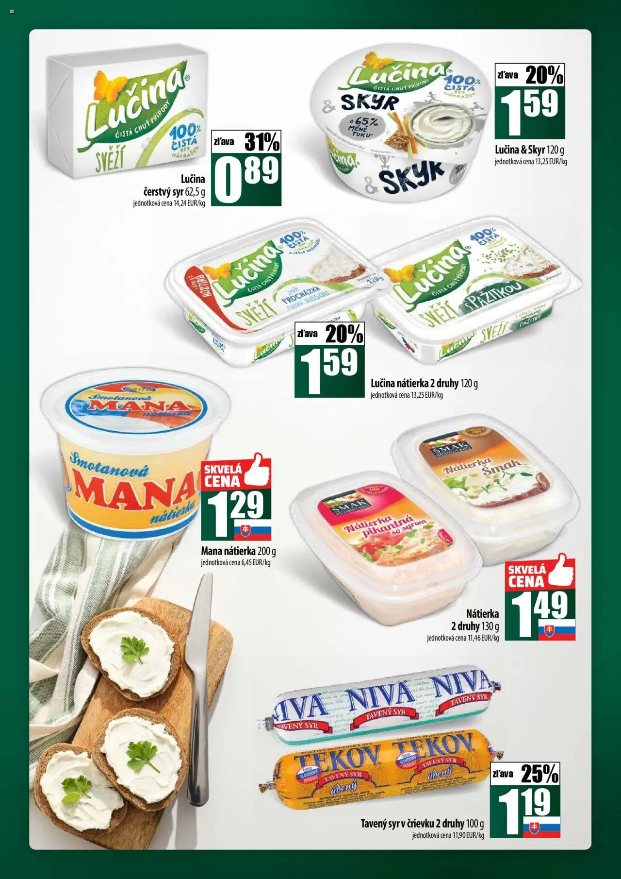 Nové COOP Jednota akcie – leták je platný od 02.10.2025 | Strana: 23 | Produkty: Syr, Skyr