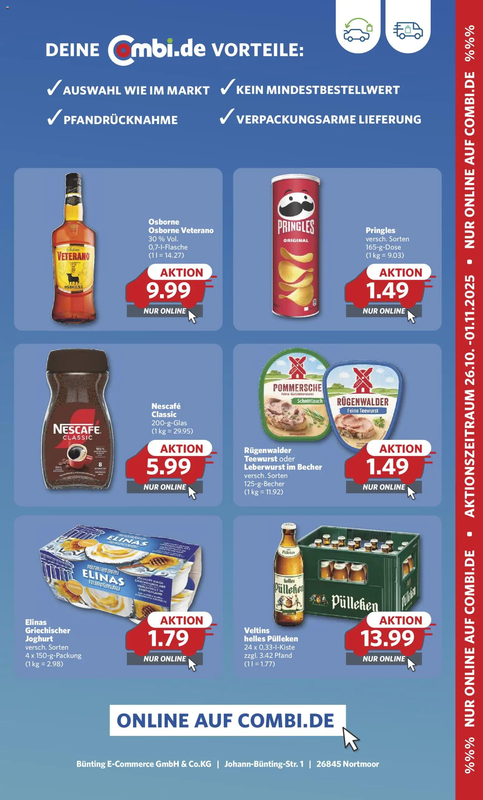 Combi Prospekt 	 – gültig ab 27.10.2025 | Seite: 28 | Produkte: Nescafe, Osborne, Joghurt, Veltins