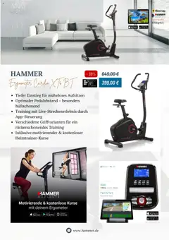 Hammer Prospekt 	 ab 13.10.2025 gültig | Seite: 8 | Produkte: Ergometer, Tablet