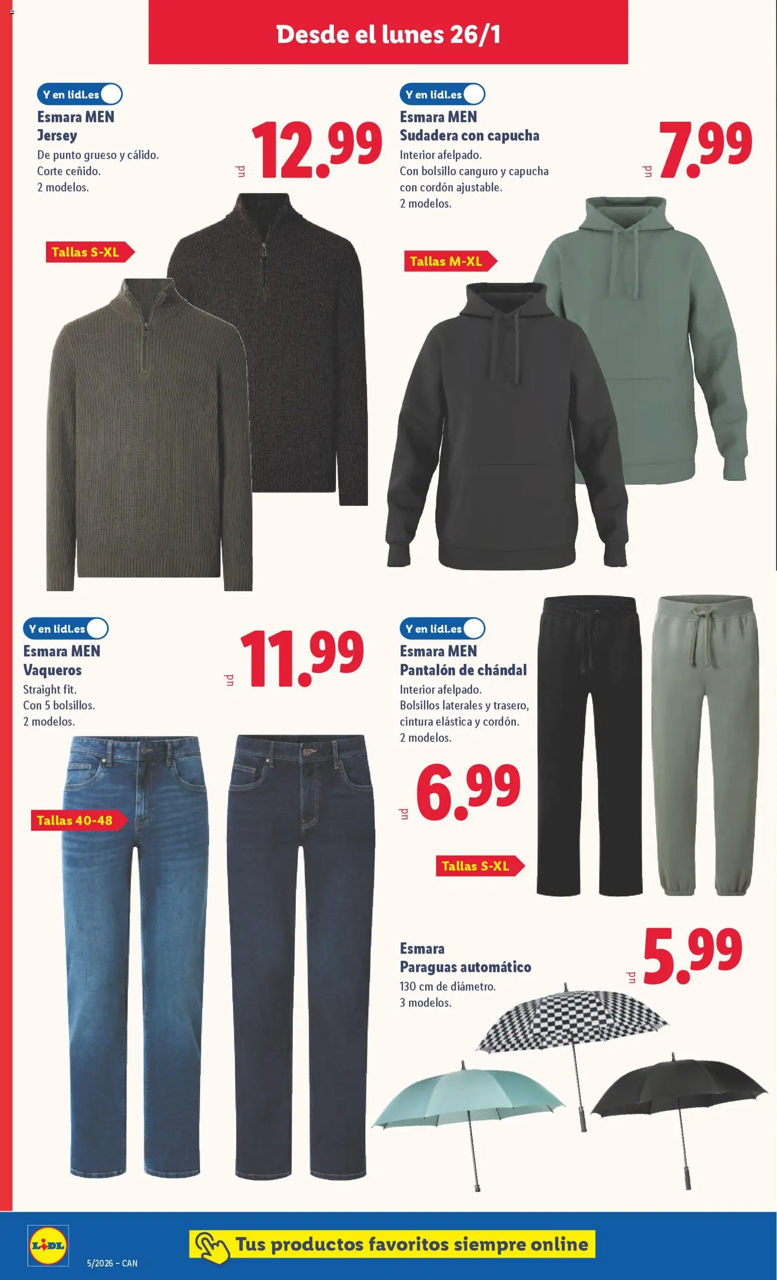 Lidl - Canarias │ válido desde el 26.01.2026 | Página: 6 | Productos: Sudadera, Pantalón de chándal