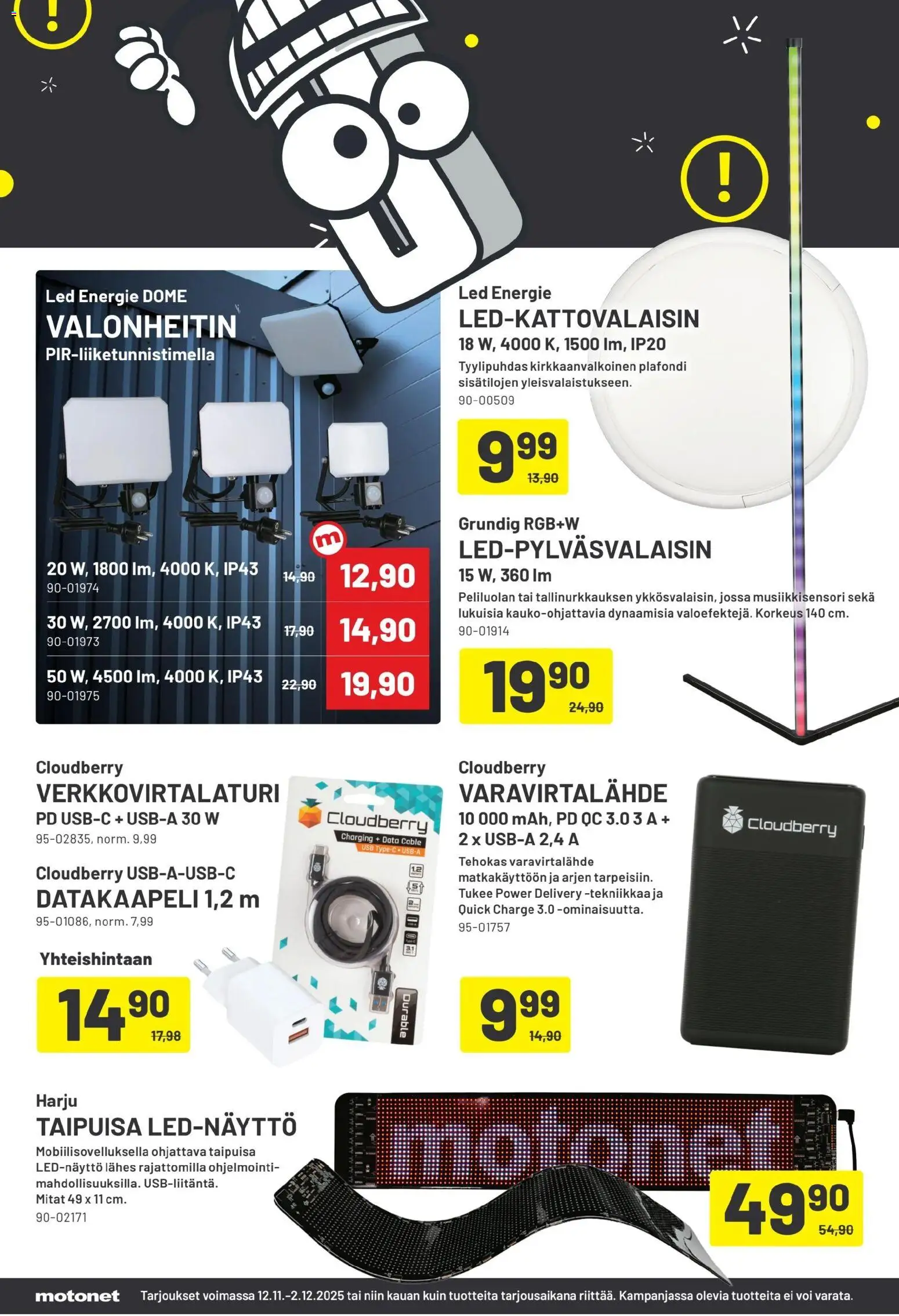 Motonet - Black Friday – voimassa 12.11.2025 alkaen | Sivu: 12 | Tuotteet: USB, Varavirtalähde, Voi