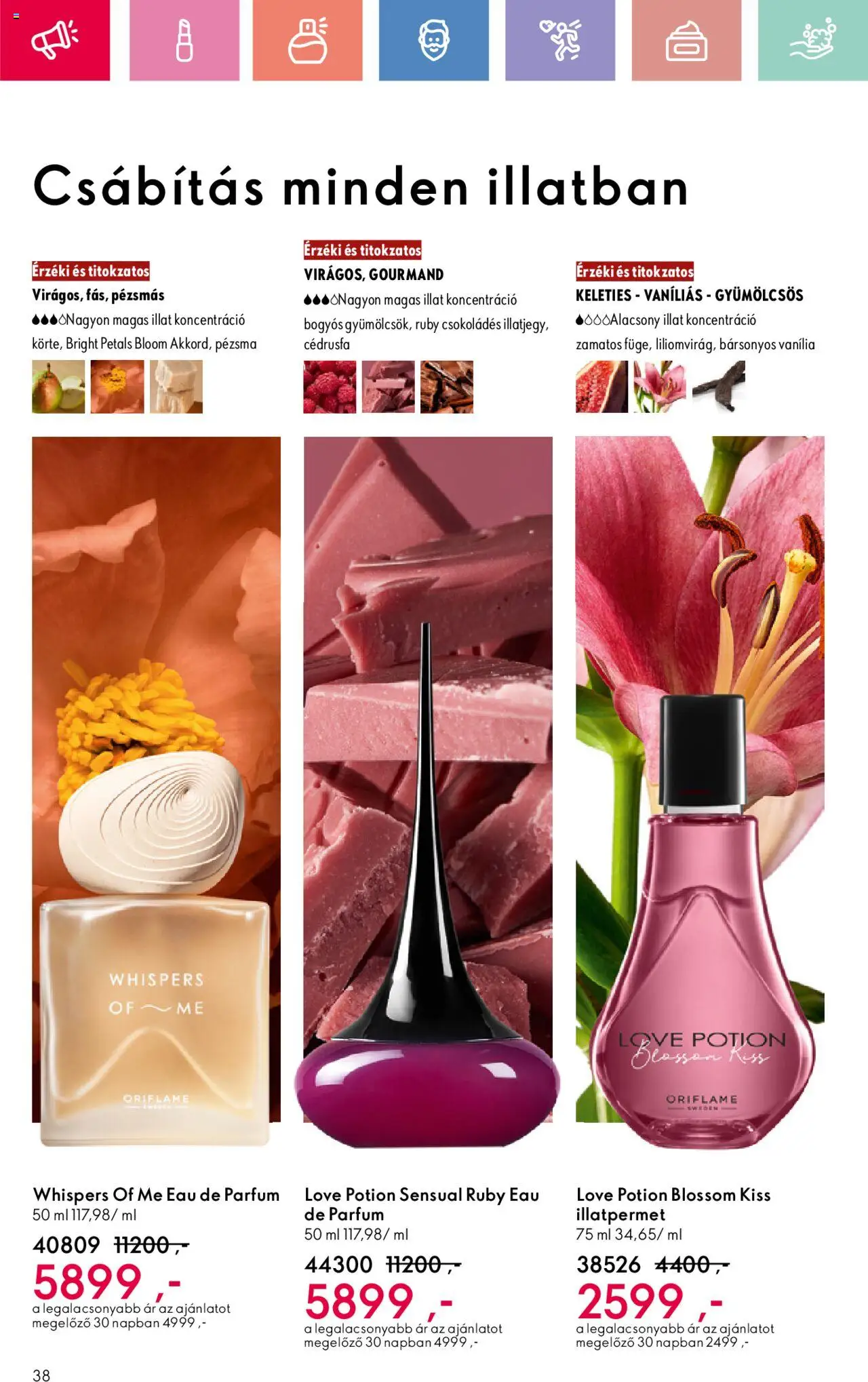 Oriflame akciós ujság - amely érvényes a következő dátumtól: 17.08.2025 | Oldal: 38 | Termékek: Parfüm