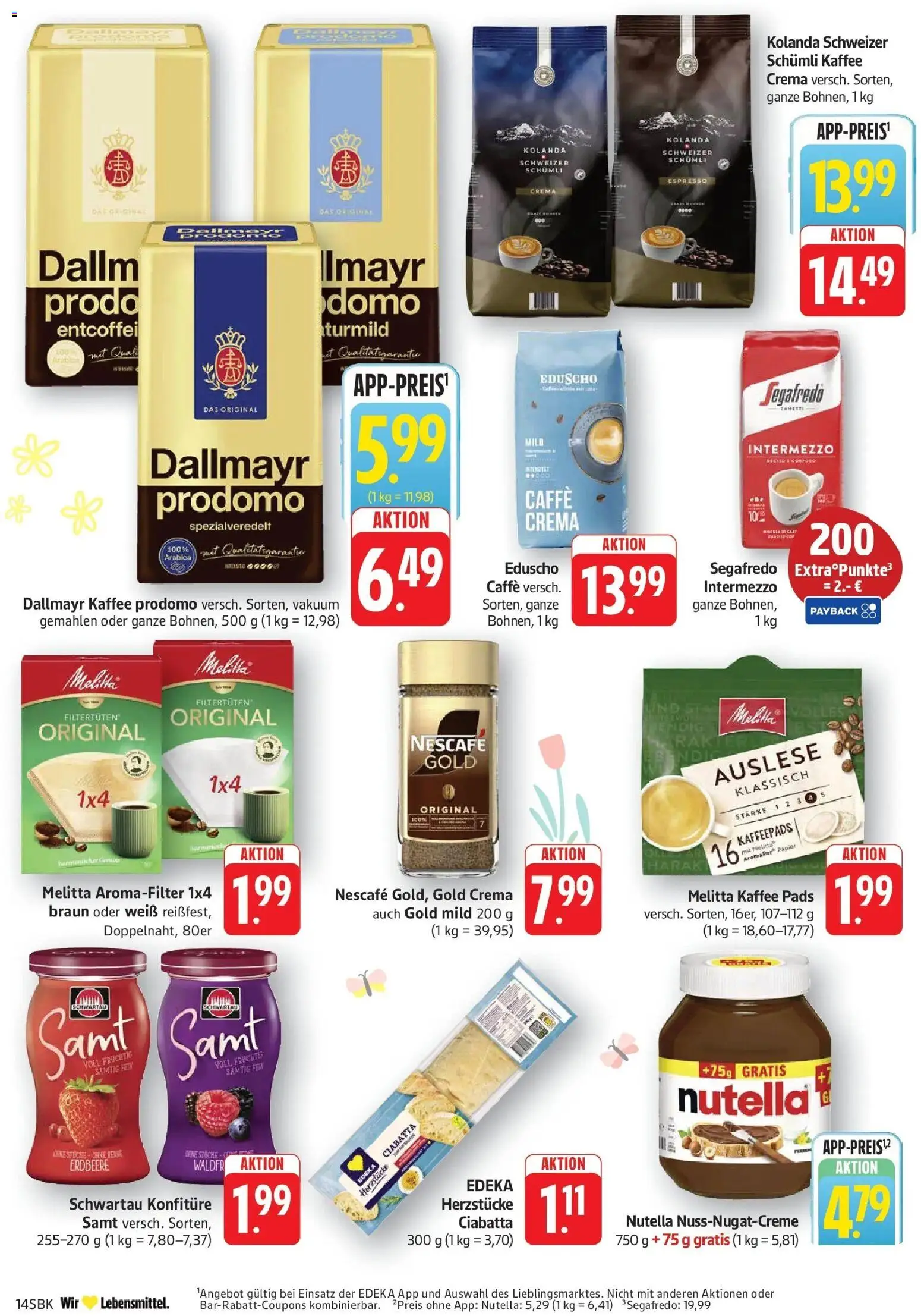 E center Prospekt Bad Bergzabern	 – gültig ab 23.03.2026 | Seite: 14 | Produkte: Melitta, Kaffeepads, Nescafe, Dallmayr