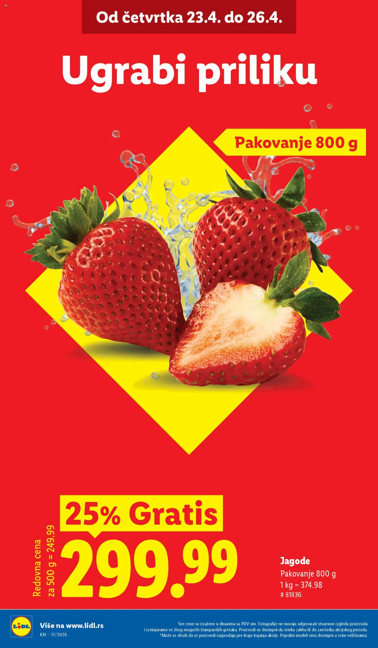 Lidl katalog - važi od 23.04.2026 | Strana: 4 | Proizvode: Jagode, Pakovanje