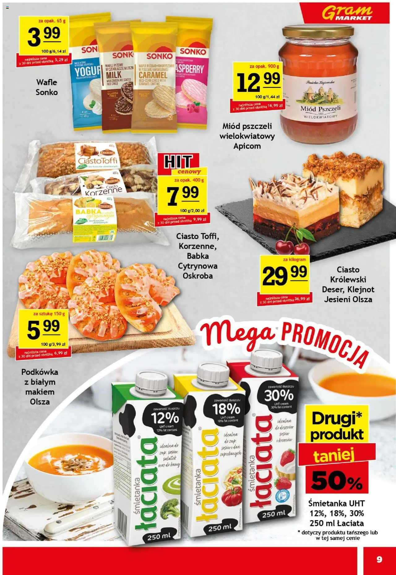 Gram Market Gazetka od 22.10.2025 | Strona: 9 | Produkty: Wafle, Ciasto, Wafle ryżowe, Babka