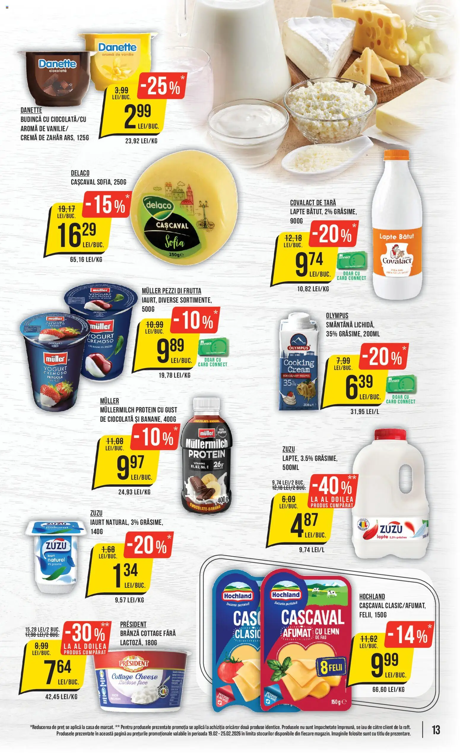 Noul catalog Mega Image – valabil de la 19.02.2026 | Pagină: 13 | Produse: Tırnak makası, Cașcaval, Brânză, Iaurt