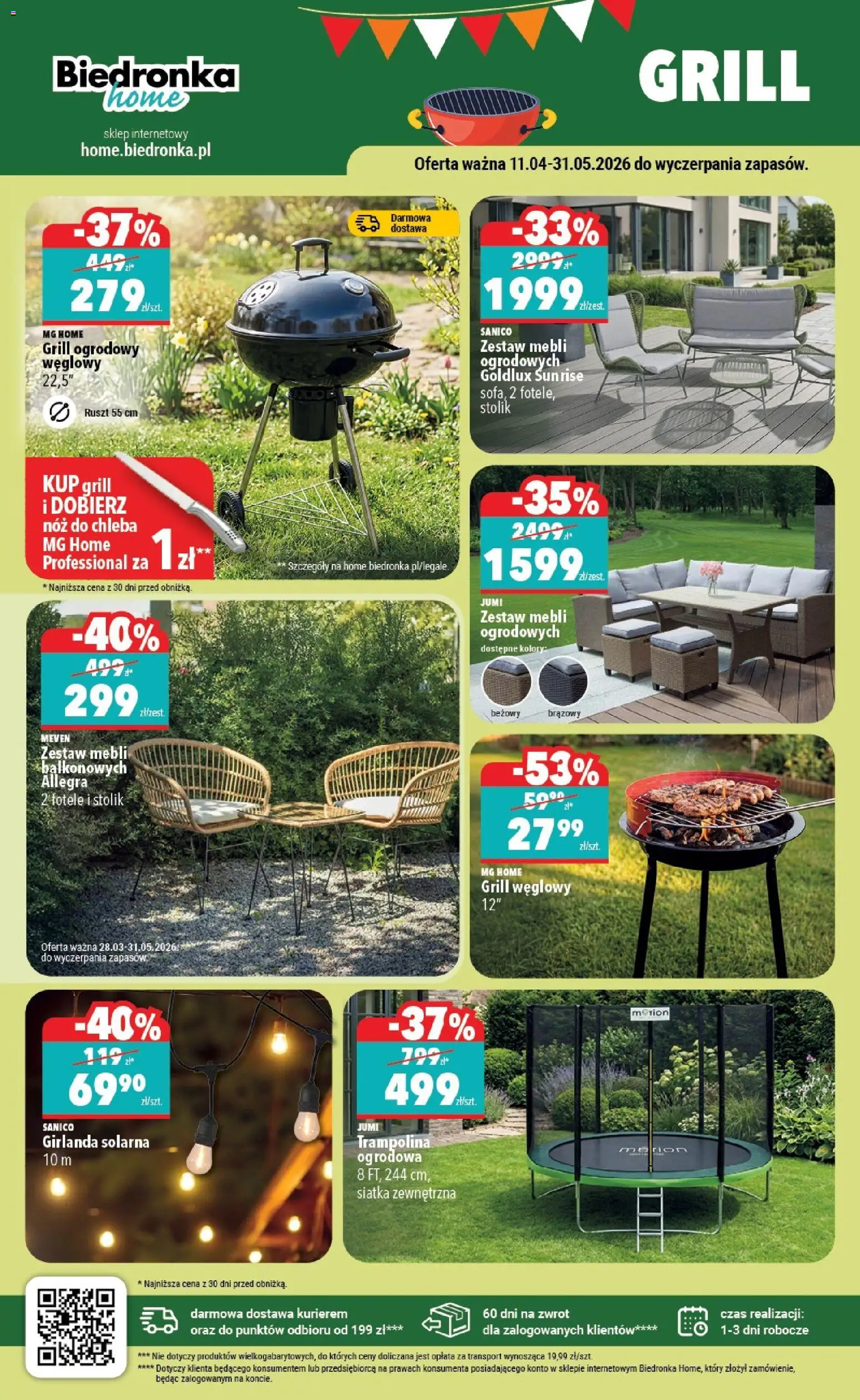 Biedronka Polsko leták - Home od 11.04.2026 | Strana: 2 | Produkty: Chleba, Girlanda, Trampolína