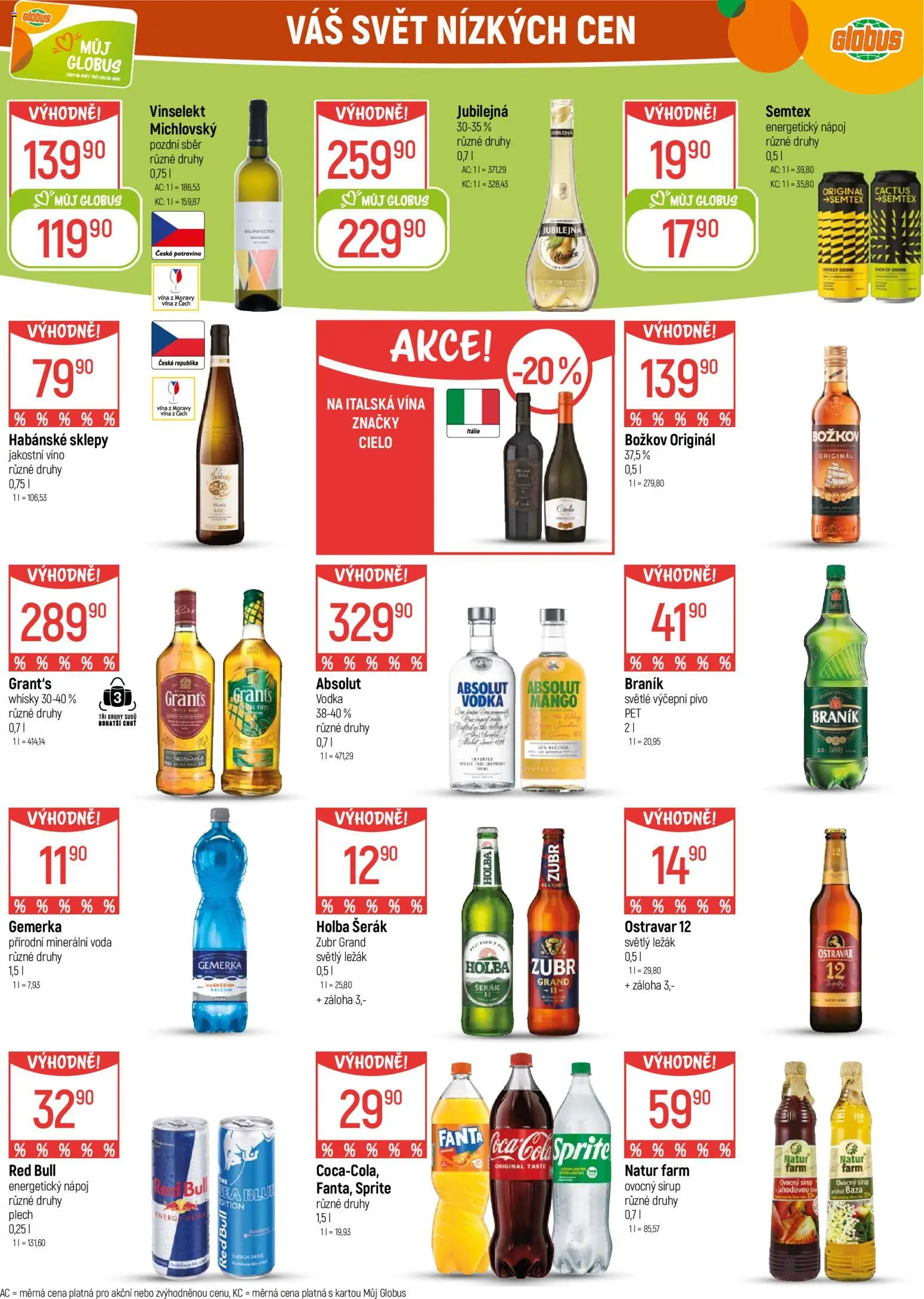 Globus leták - Havířov od 21.01.2026 | Strana: 21 | Produkty: Globus, Šerák, Cola, Energy drink