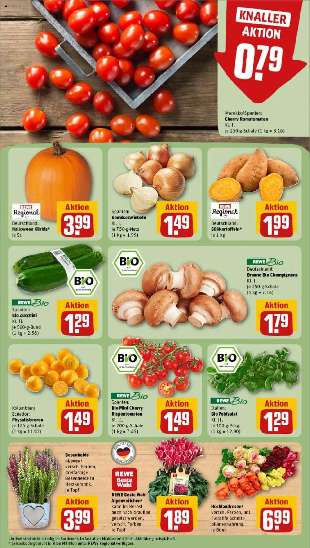 Rewe prospekt Köln / Neustadt-Süd	 – gültig ab 13.10.2025 | Seite: 7 | Produkte: Champignons, Zucchini