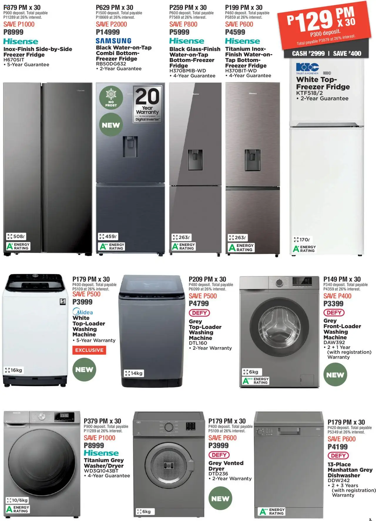 New House and Home catalogue – valid from 22.09.2025 | Page: 3 | Products: Freezer, Dishwasher, Fridge, Tap