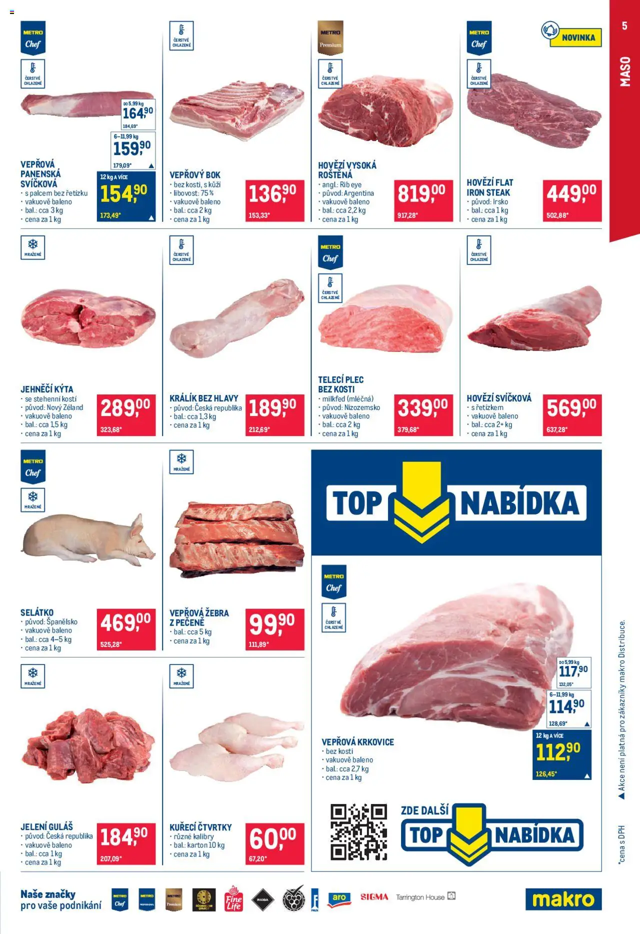 Makro leták - Gastronomie od 04.06.2025 | Strana: 5 | Produkty: Plec bez kosti, Steak, Maso, Krkovice