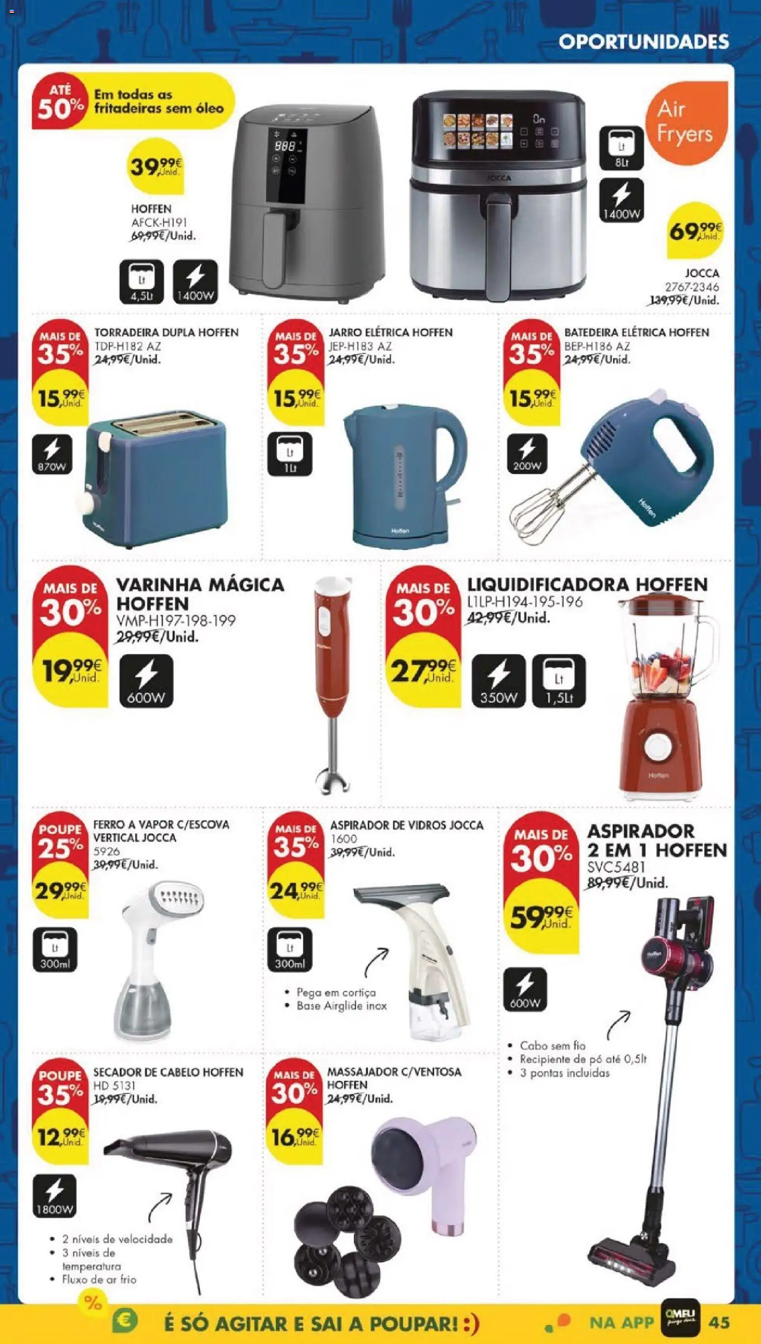 Pingo Doce folheto │ válido de 17.02.2026 | Página: 55 | Produtos: Massajador, Batedeira, Secador de cabelo, Óleo