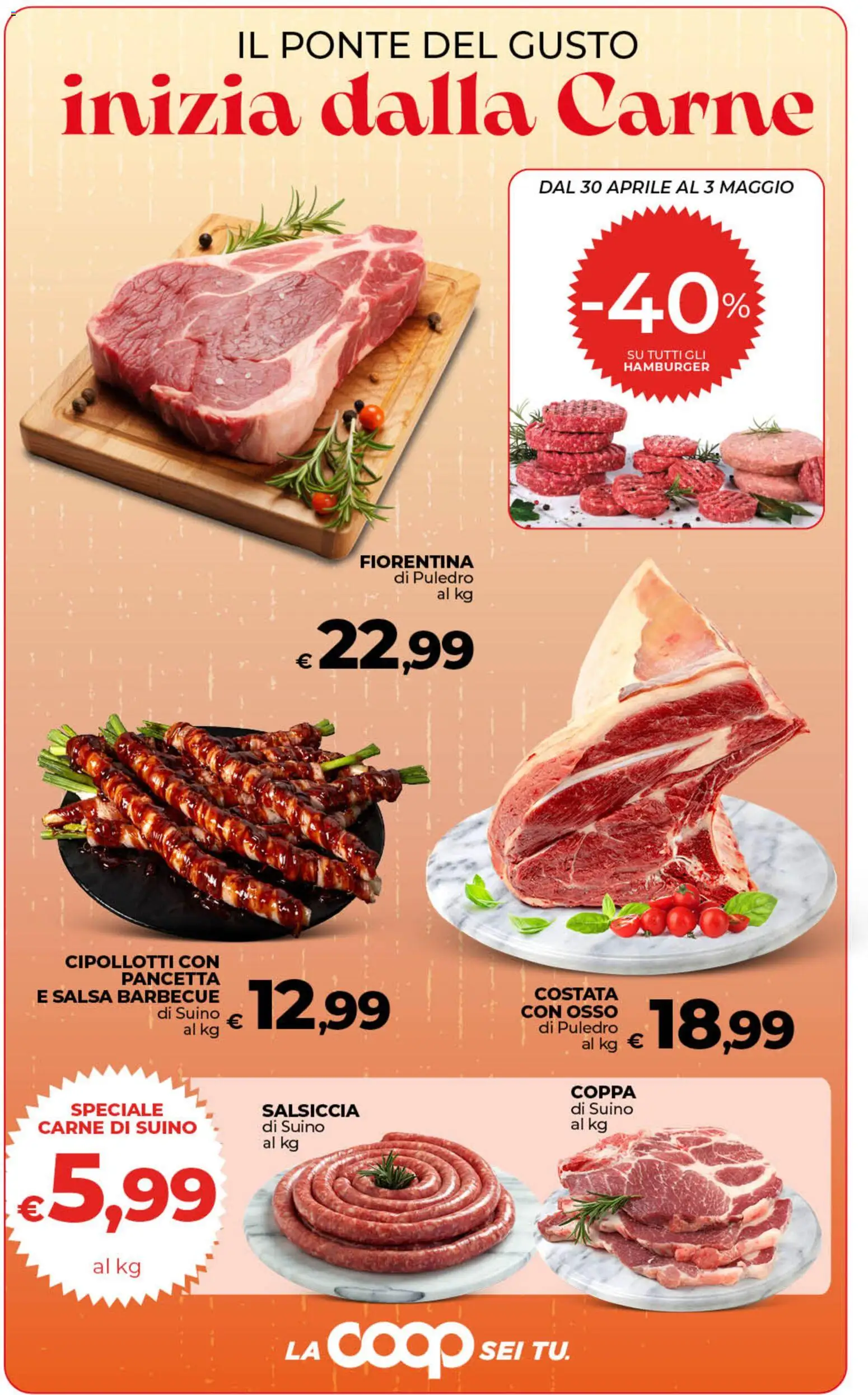 Volantino Ipercoop del 28.04.2026 | Pagina: 18 | Prodotti: Pancetta, Salsa, Barbecue, Salsiccia