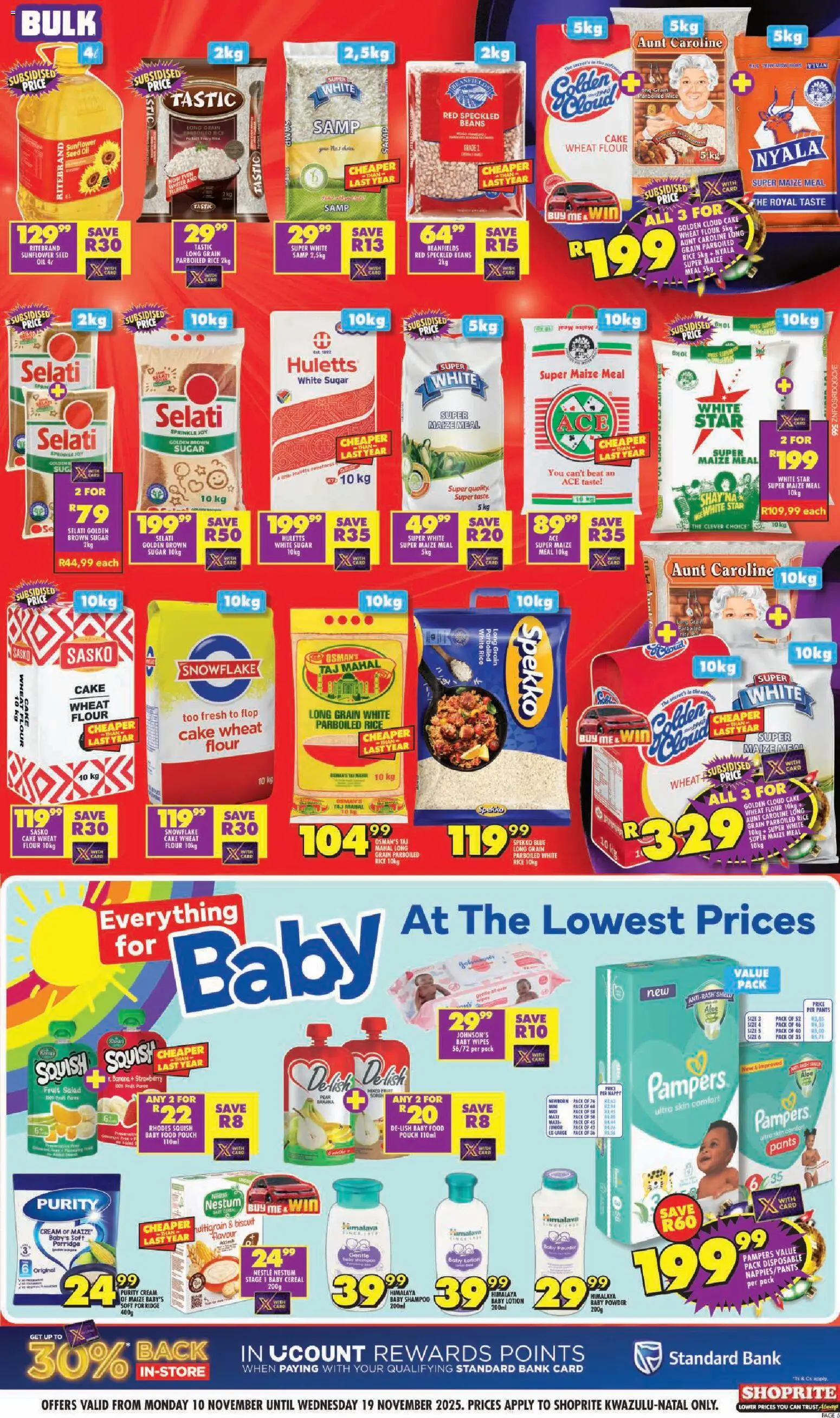 New Shoprite catalogue – valid from 10.11.2025 | Page: 5 | Products: Cake, Powder, Rice, Salad