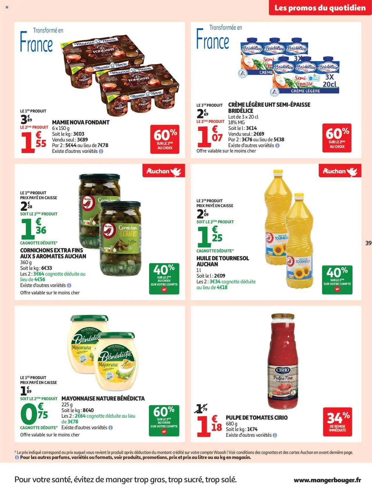 {H1} | Page: 40 | Produits: Mayonnaise, Huile, Café, Crème