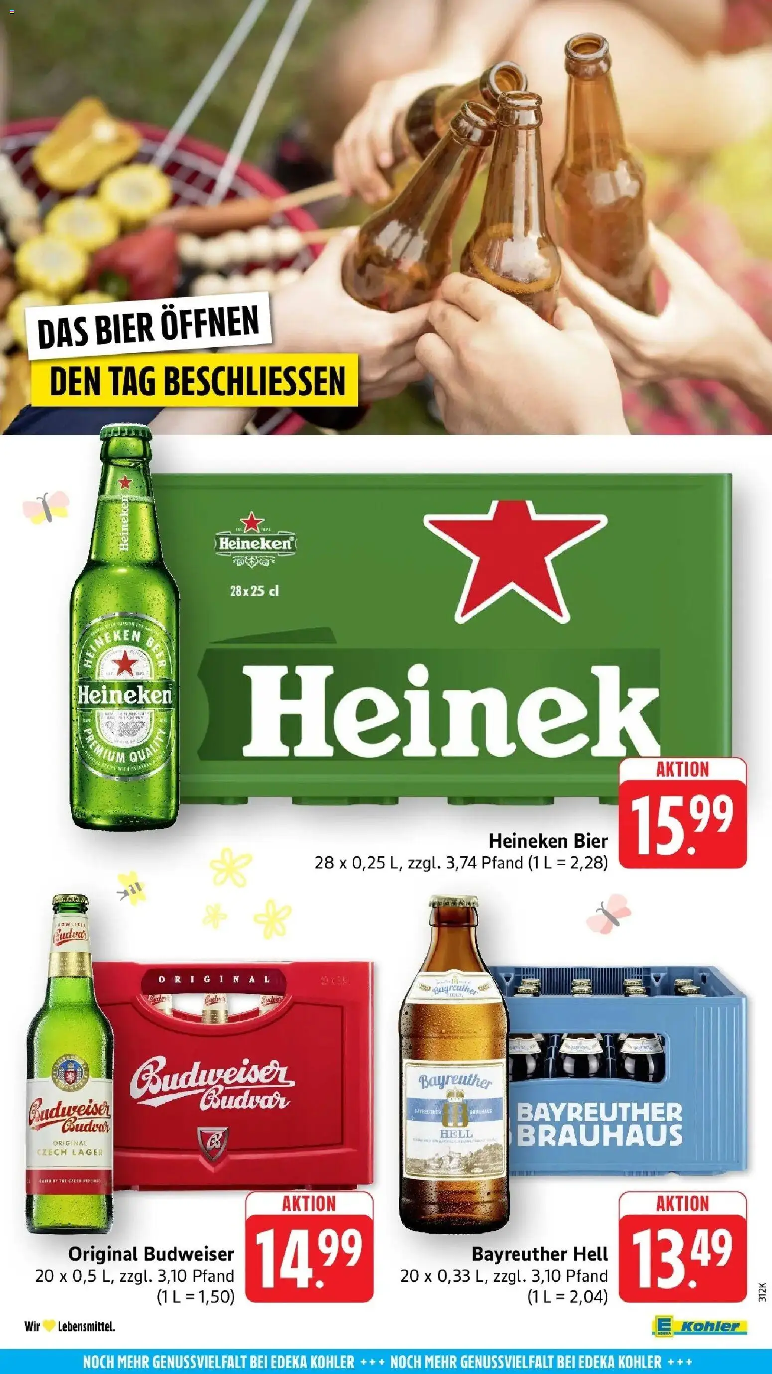 Edeka prospekt Ettenheim	 – gültig ab 29.03.2026 | Seite: 70 | Produkte: Bayreuther hell, Bier, Heineken, Budweiser