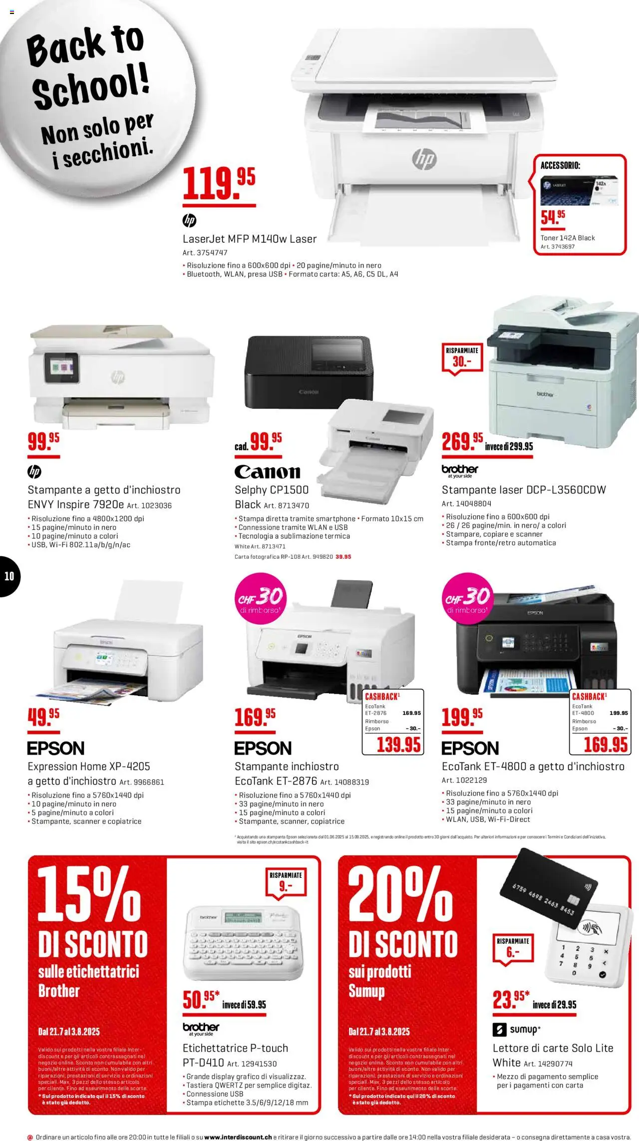 Interdiscount Aktionen IT ab 21.07.2025 | Seite: 10 | Produkte: Usb, Toner, Epson