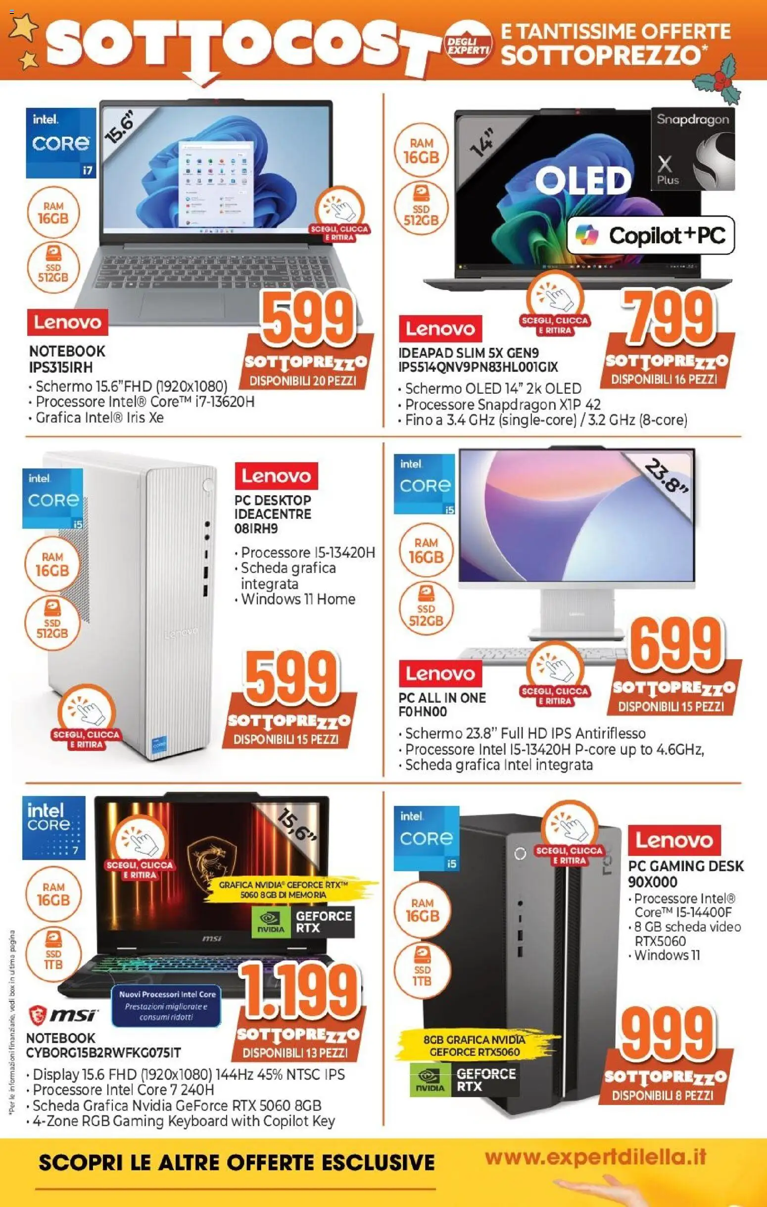 Volantino Expert del 12.12.2025 | Pagina: 7 | Prodotti: Schermo, Notebook, PC, Video