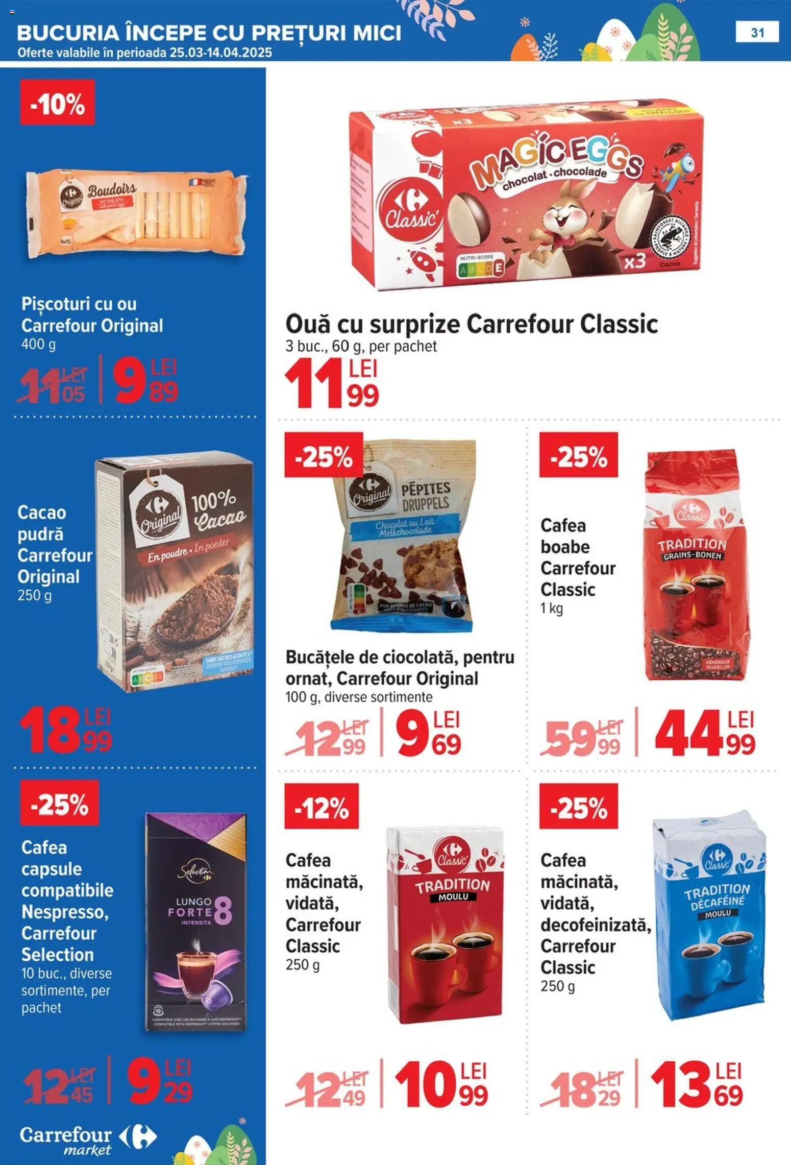 Noul catalog Carrefour – valabil de la 06.04.2026 | Pagină: 36 | Produse: Mici, Pudră, Cafea, Cacao