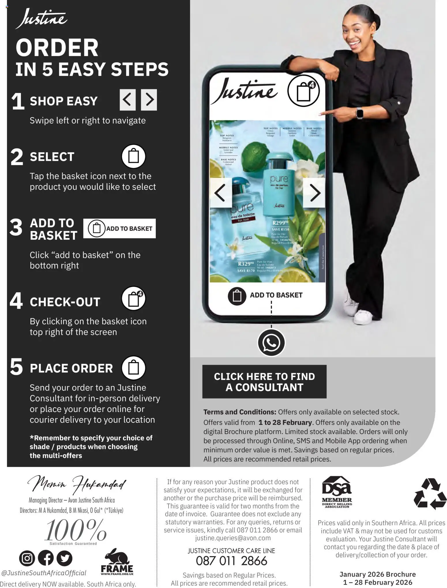 New Justine catalogue – valid from 01.02.2026 | Page: 2 | Products: Frame, Eau de toilette, Tap, Stock