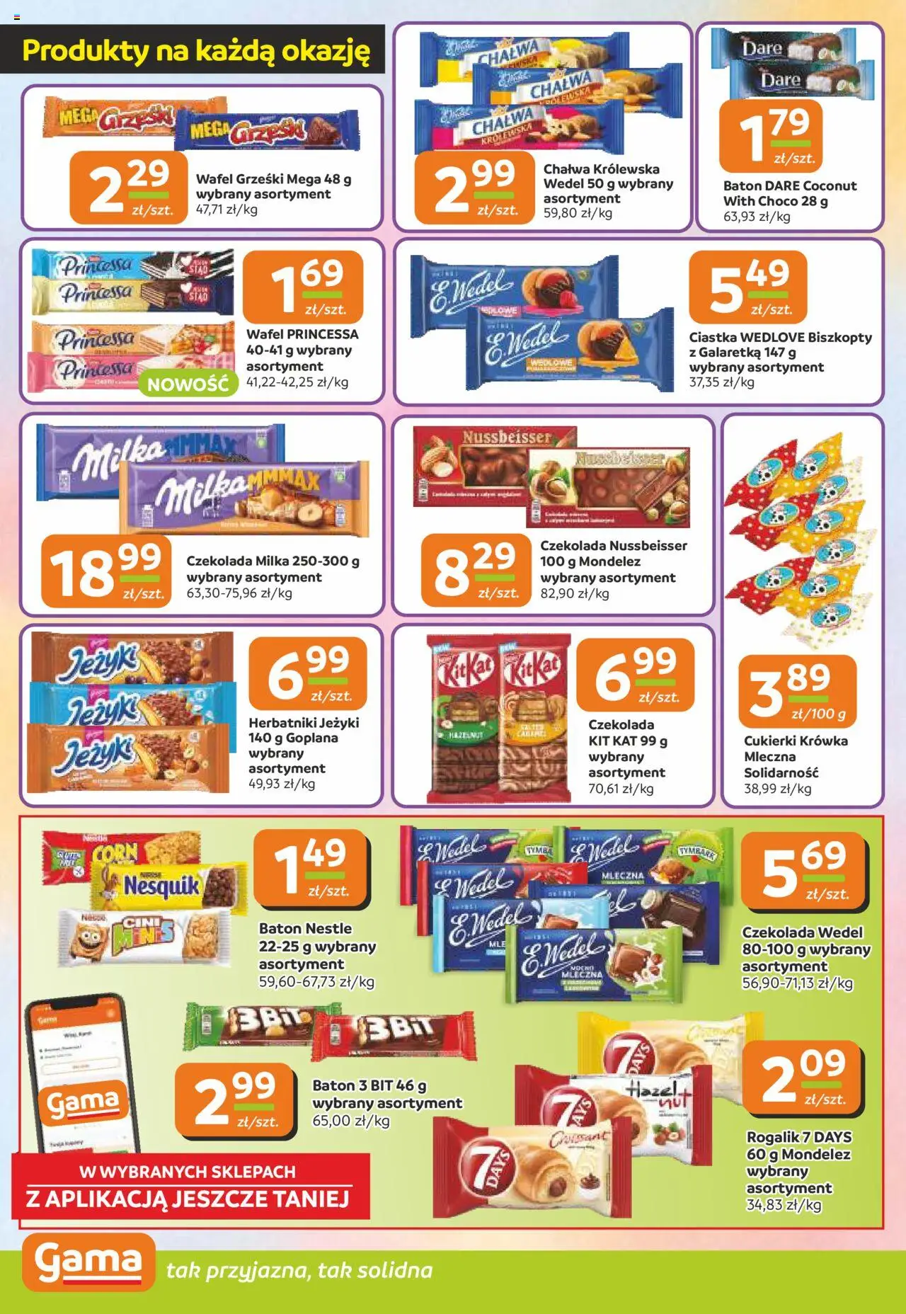Gama Gazetka od 16.10.2025 | Strona: 4 | Produkty: Galaretka, Czekolada milka, Czekolada, Ciastka