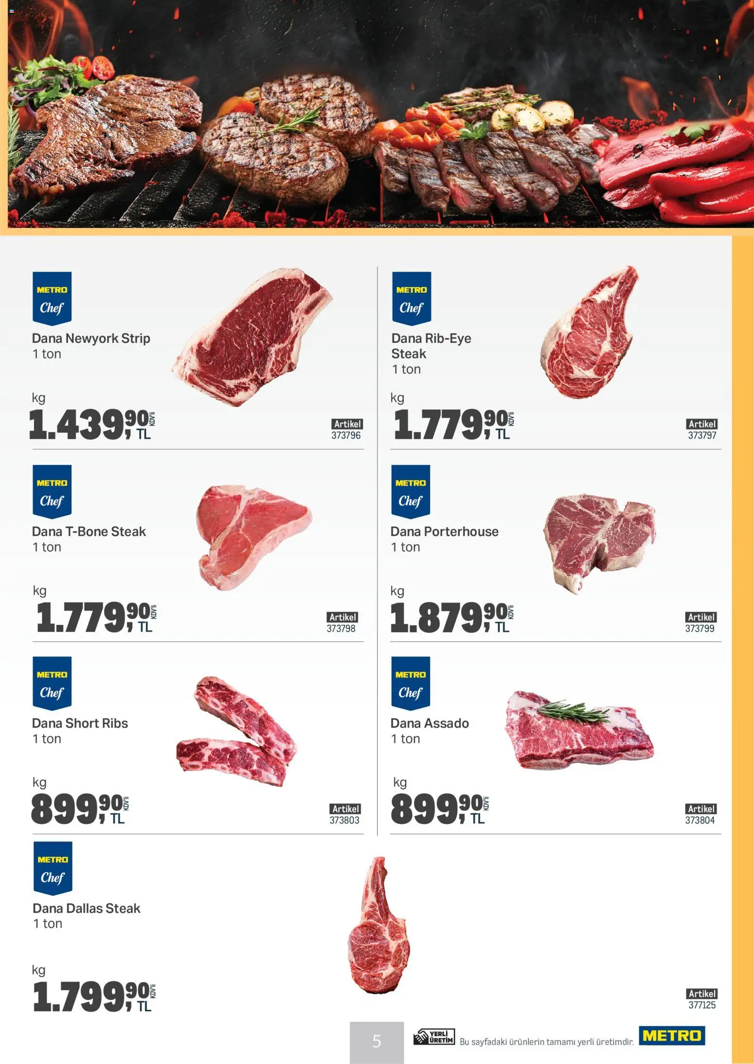 Metro - Et & Tavuk & Köfte Restoranları - 11.03.2026 tarihinden itibaren geçerlidir | Sayfa: 5