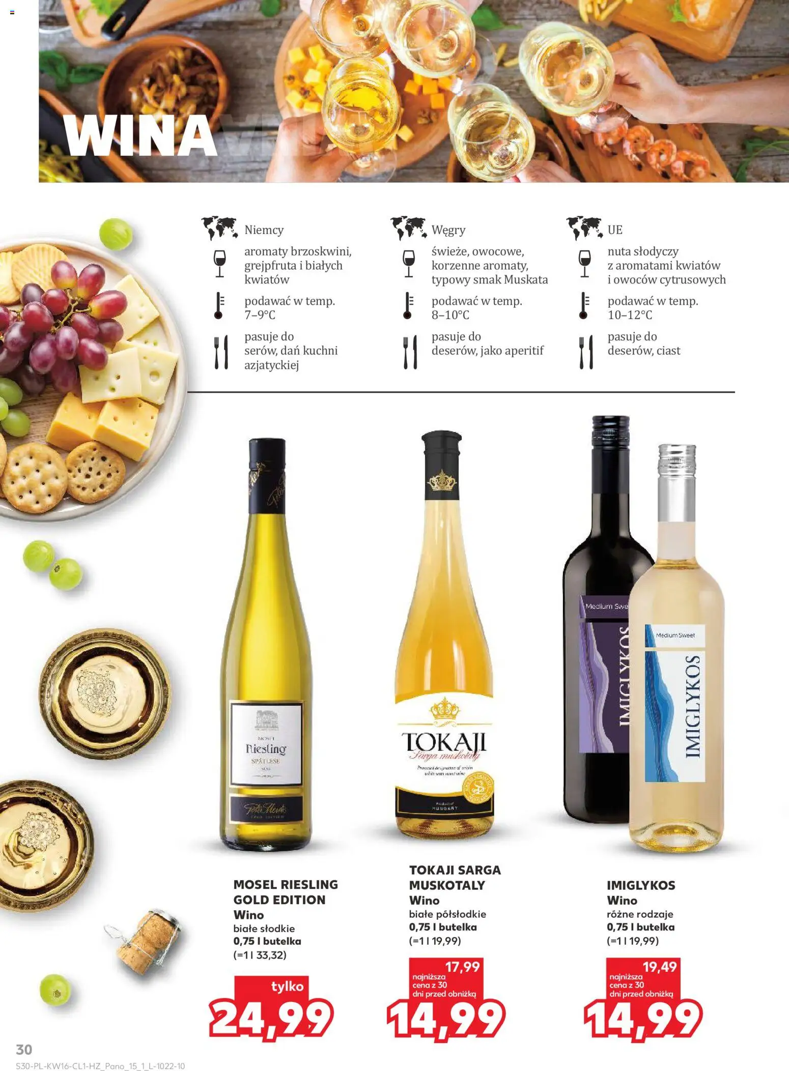 Kaufland Polsko leták - Barek od 16.04.2026 | Strana: 30 | Produkty: Spätlese, Riesling, Tokaji