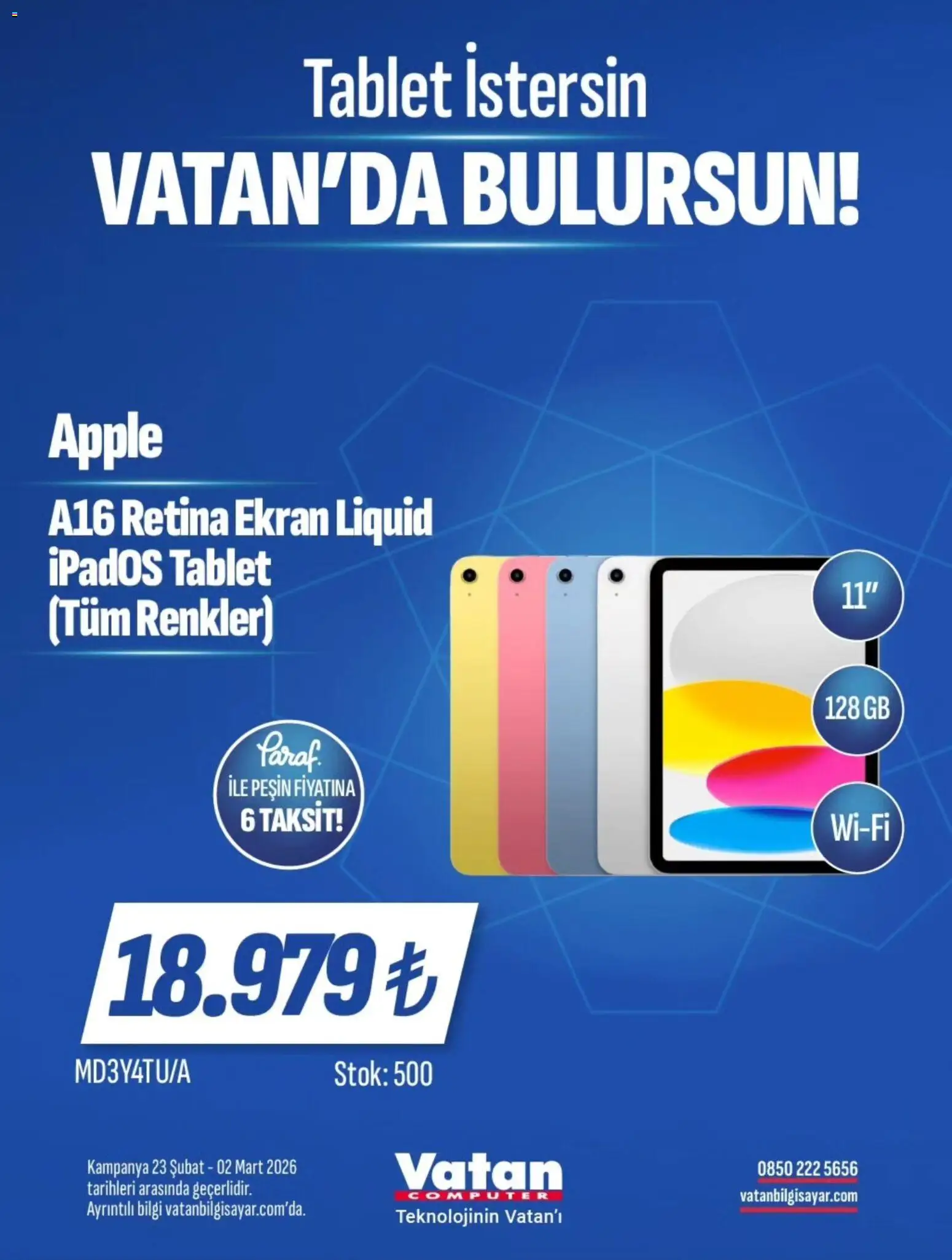 Vatan Bilgisayar İndirim - 23.02.2026 tarihinden itibaren geçerlidir | Sayfa: 17 | Ürünler: Tablet