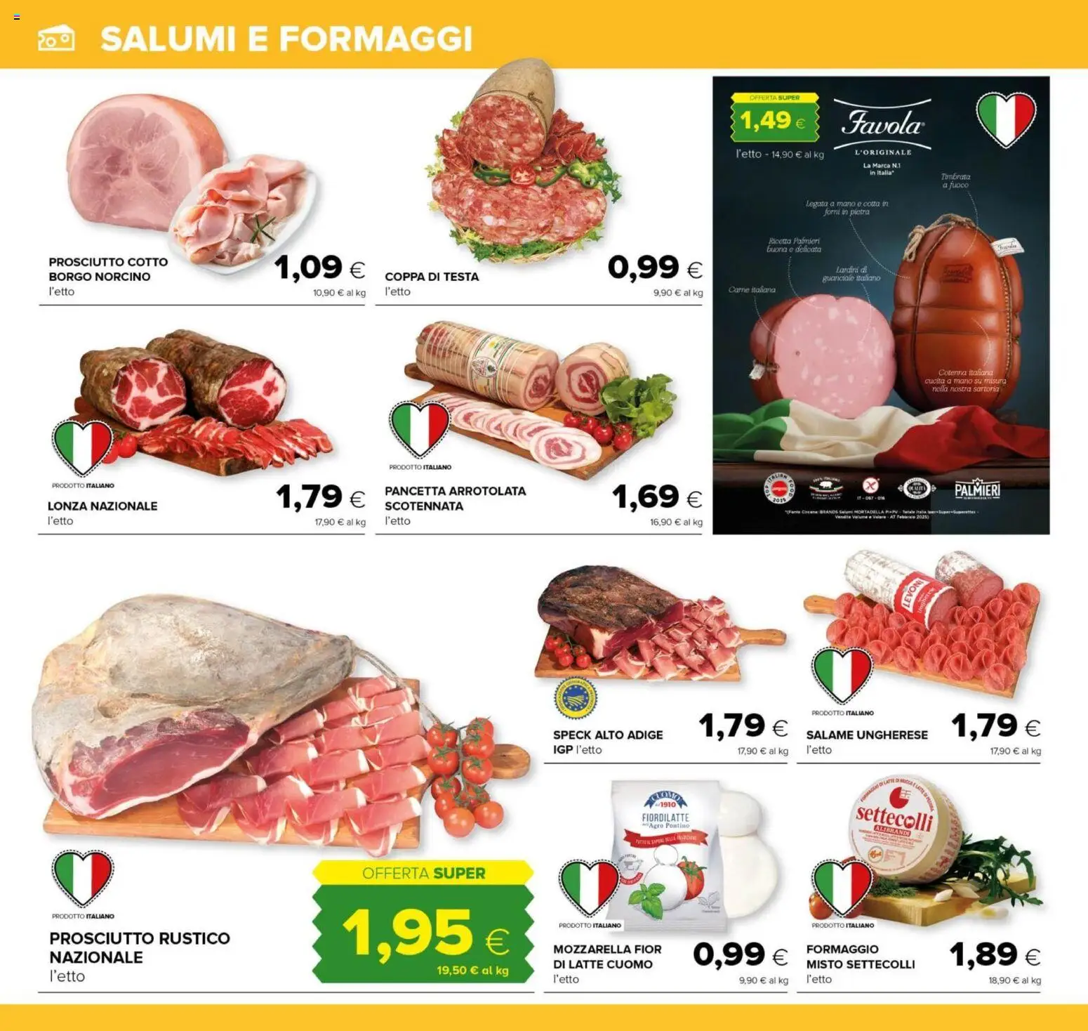 Volantino Oasi del 12.02.2026 | Pagina: 10 | Prodotti: Prosciutto Cotto, Mozzarella, Mortadella, Guanciale