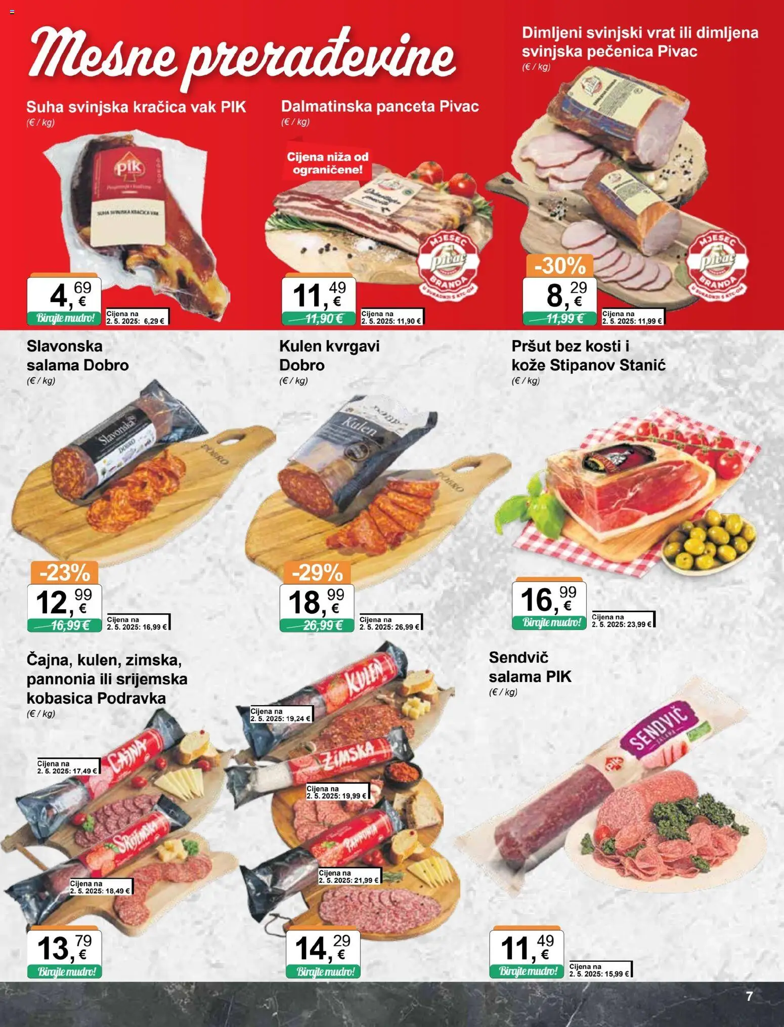 KTC katalog | vrijedi od 12.11.2025 | Stranica: 7 | Proizvodi: Salama, Podravka, Kobasica, Kulen