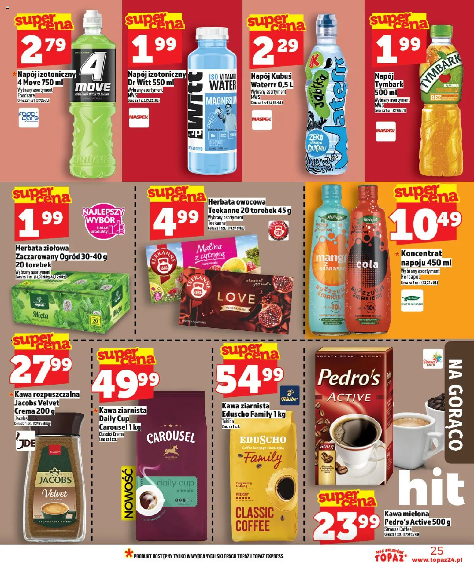 Topaz Gazetka - Ceny małe na stałe od 19.02.2026 | Strona: 25 | Produkty: Cytryna, Kawa ziarnista, Tchibo, Mięta
