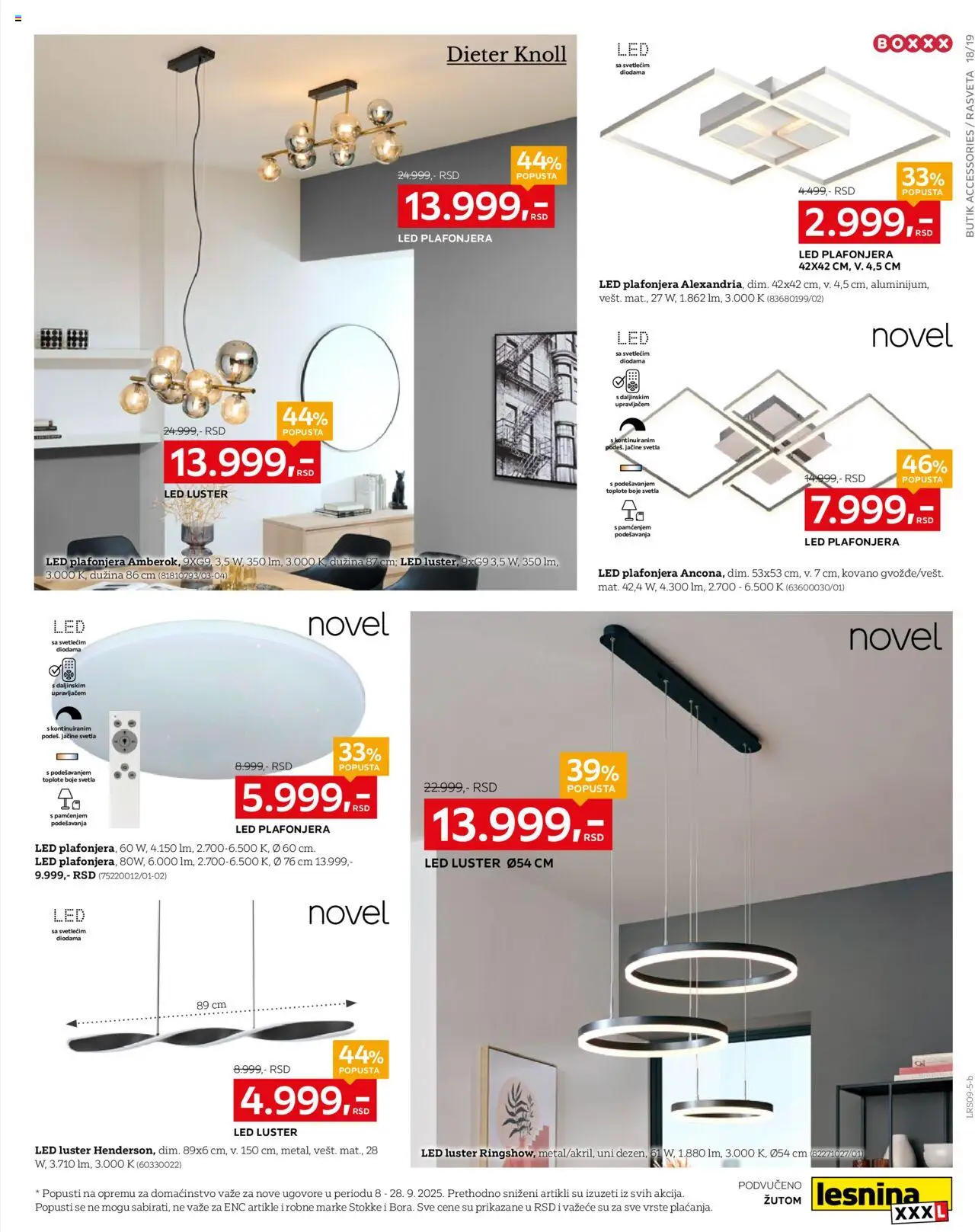 Lesnina XXXL katalog - važi od 08.09.2025 | Strana: 18 | Proizvode: Luster