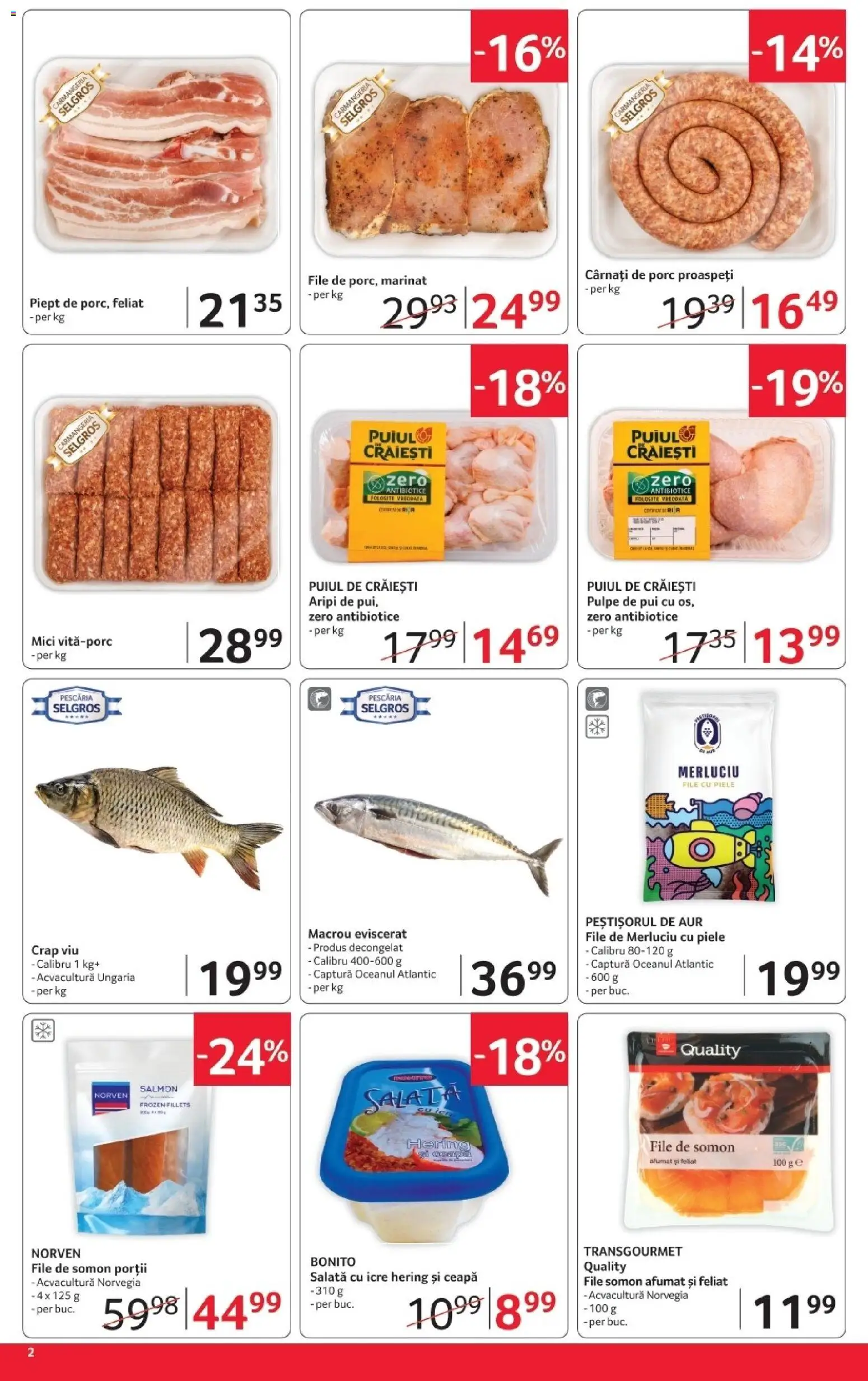 Noul catalog Selgros – valabil de la 17.04.2026 | Pagină: 2 | Produse: Hacıyatmaz Kedi Oyuncağı, Salată, Ceapă, Cârnați