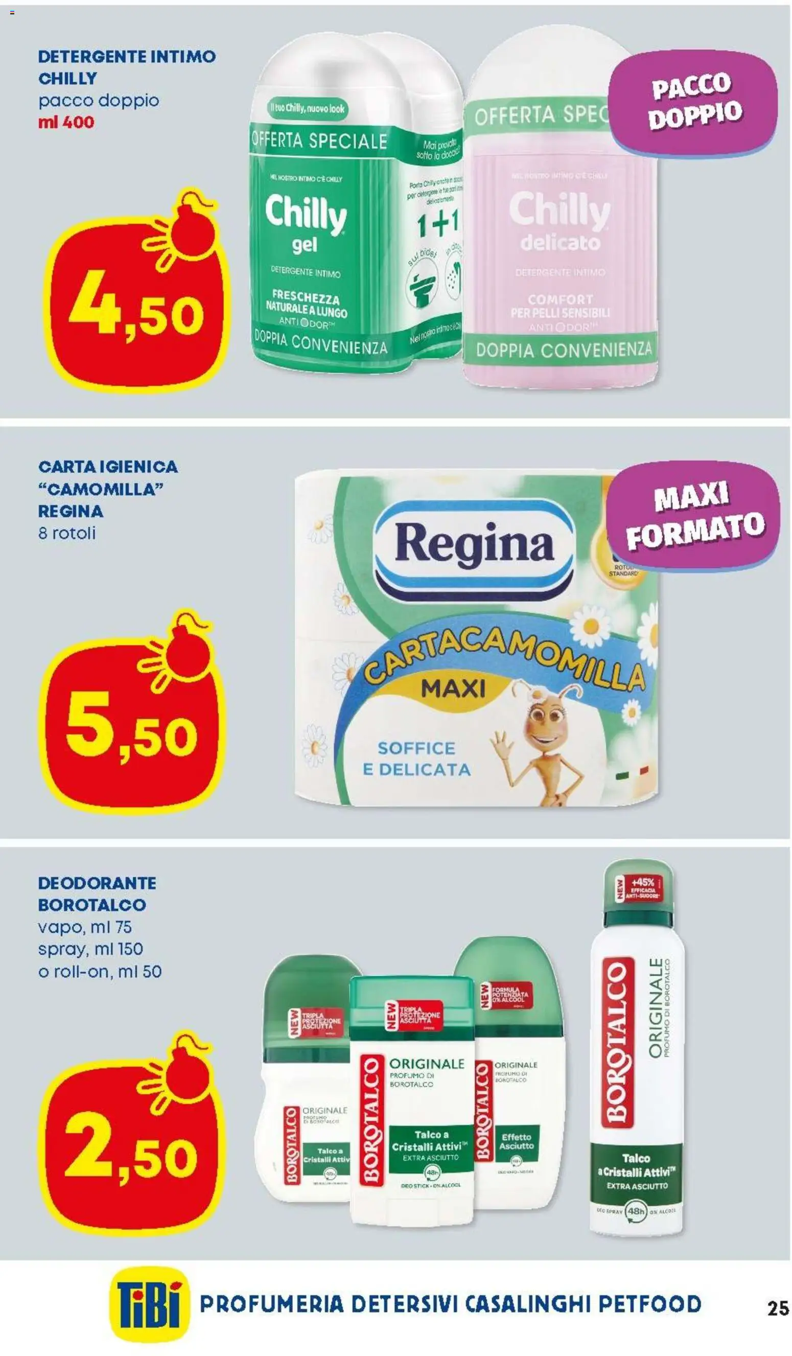 Volantino Panorama del 04.12.2025 | Pagina: 25 | Prodotti: Carta igienica, Deodorante, Detergente, Intimo