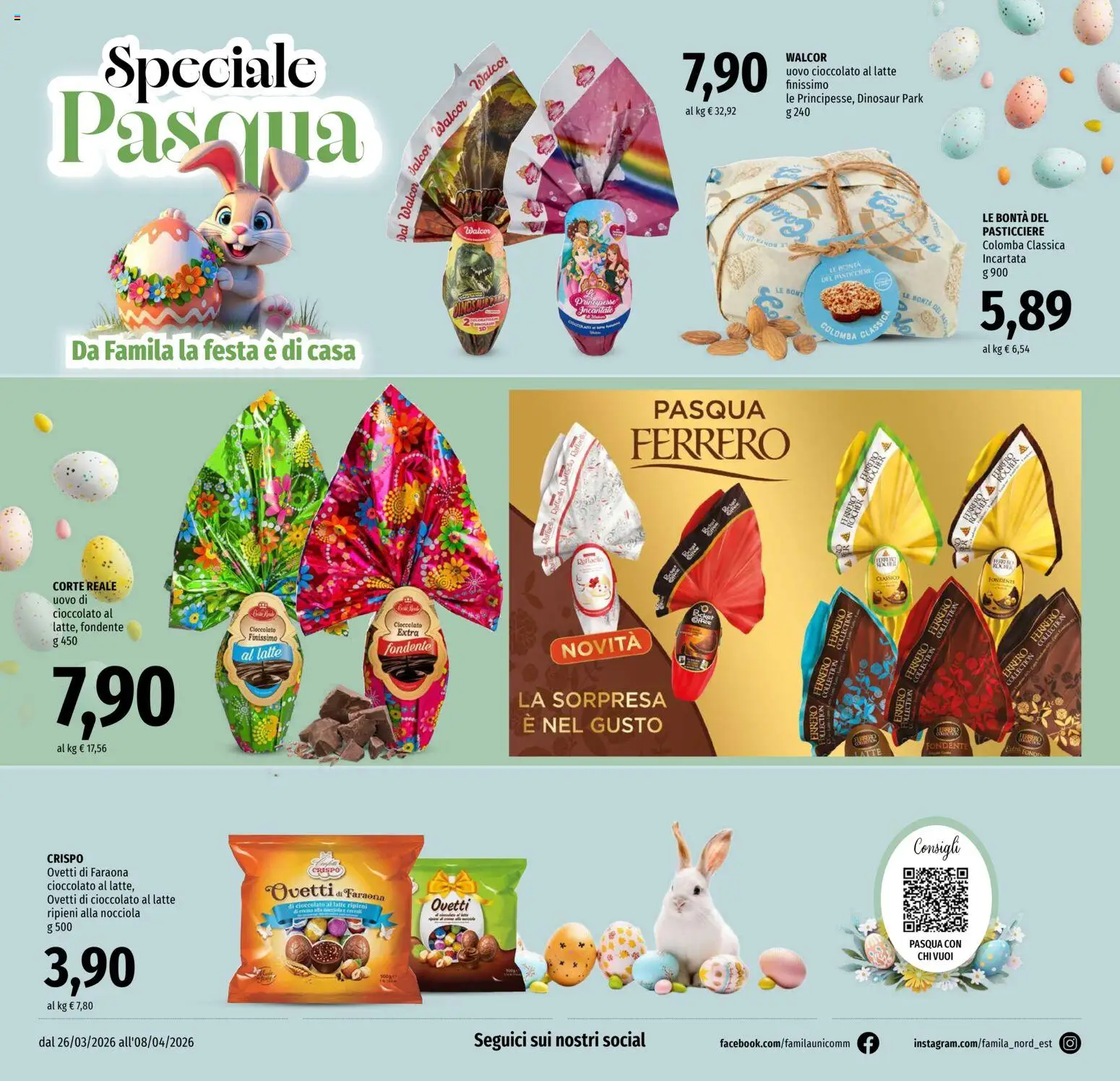 Volantino Famila del 26.03.2026 | Pagina: 2 | Prodotti: Cioccolato, Latte