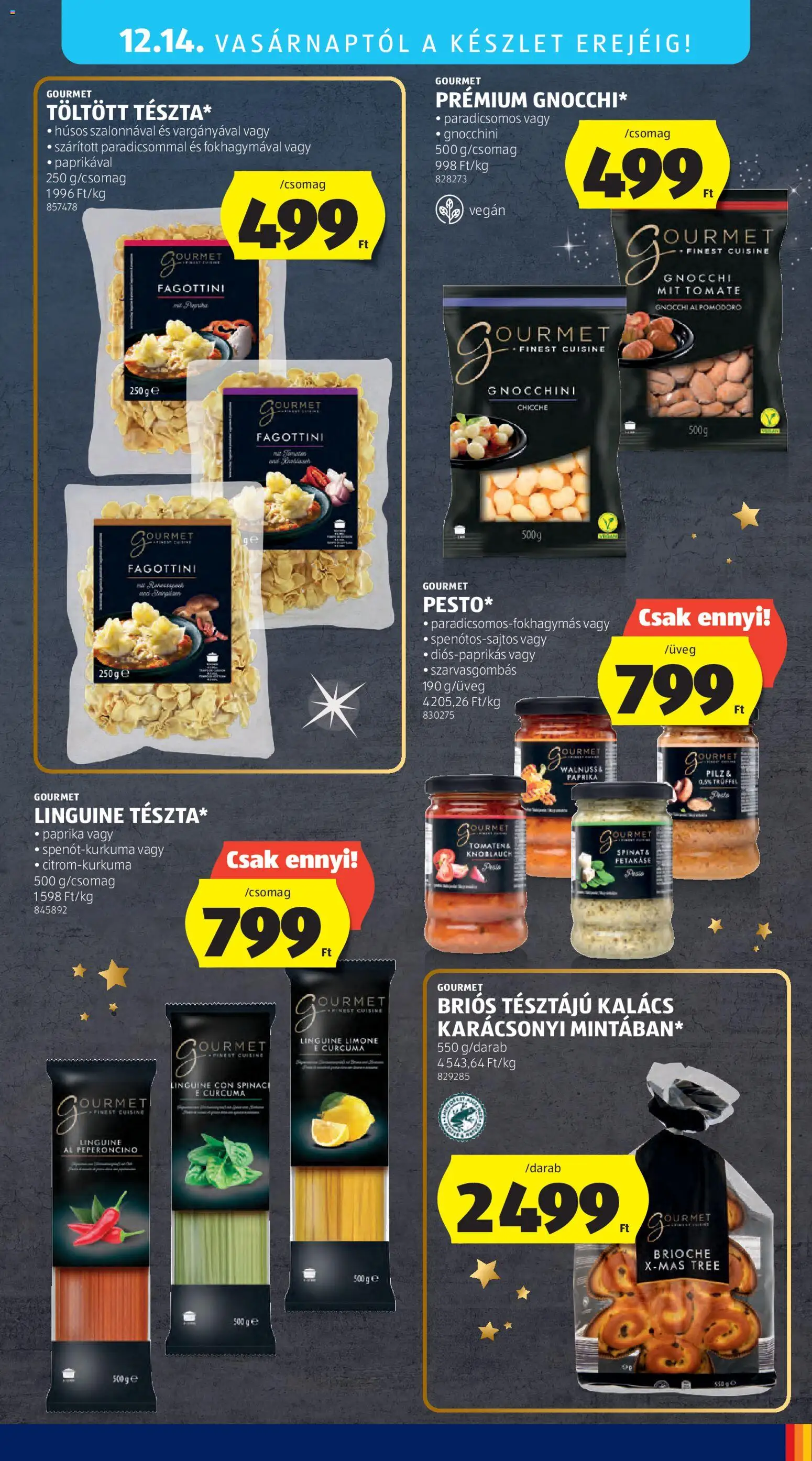 Aldi akciós ujság - amely érvényes a következő dátumtól: 11.12.2025 | Oldal: 55 | Termékek: Pesto, Kalács, Gnocchi, Vegán