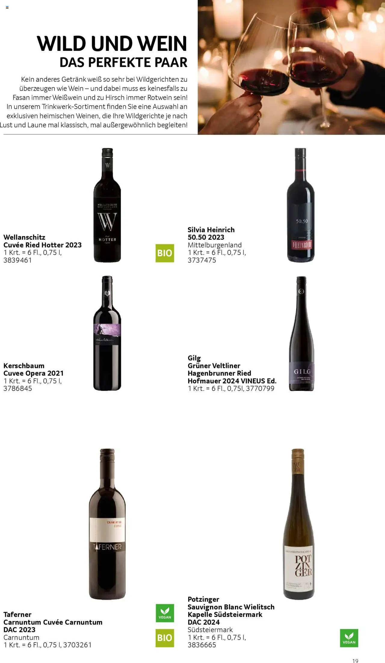 Transgourmet Zeit für wilde Gennusmomente gültig ab 01.09.2025 | Seite: 19 | Produkte: Häränliha, Wein