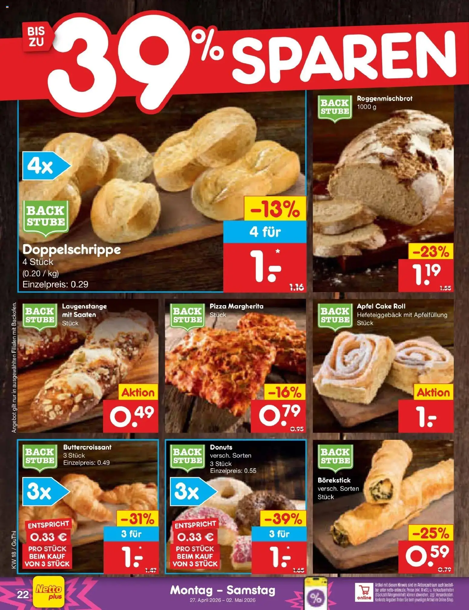 Netto Marken-Discount Prospekt Pirna	 – gültig ab 27.04.2026 | Seite: 30 | Produkte: Äpfel, Donuts, Pizza