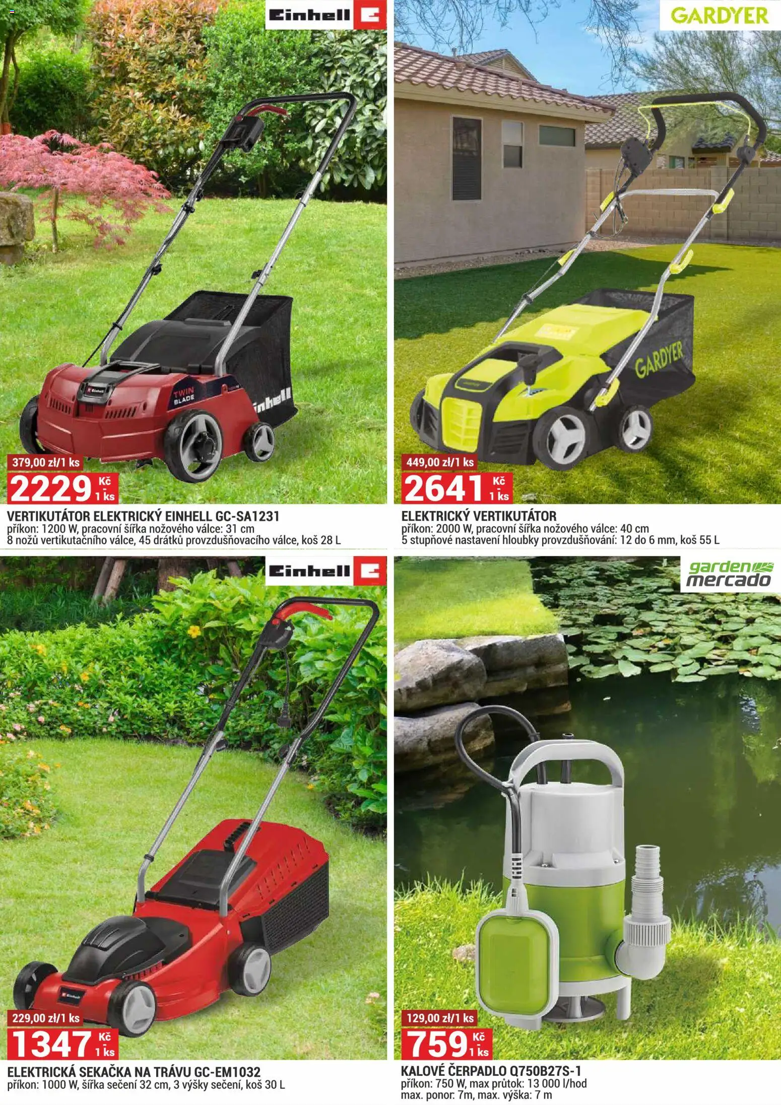 Merkury Market leták od 01.03.2026 | Strana: 7 | Produkty: Sekačka, Kalové čerpadlo, Elektrická sekačka, Koš