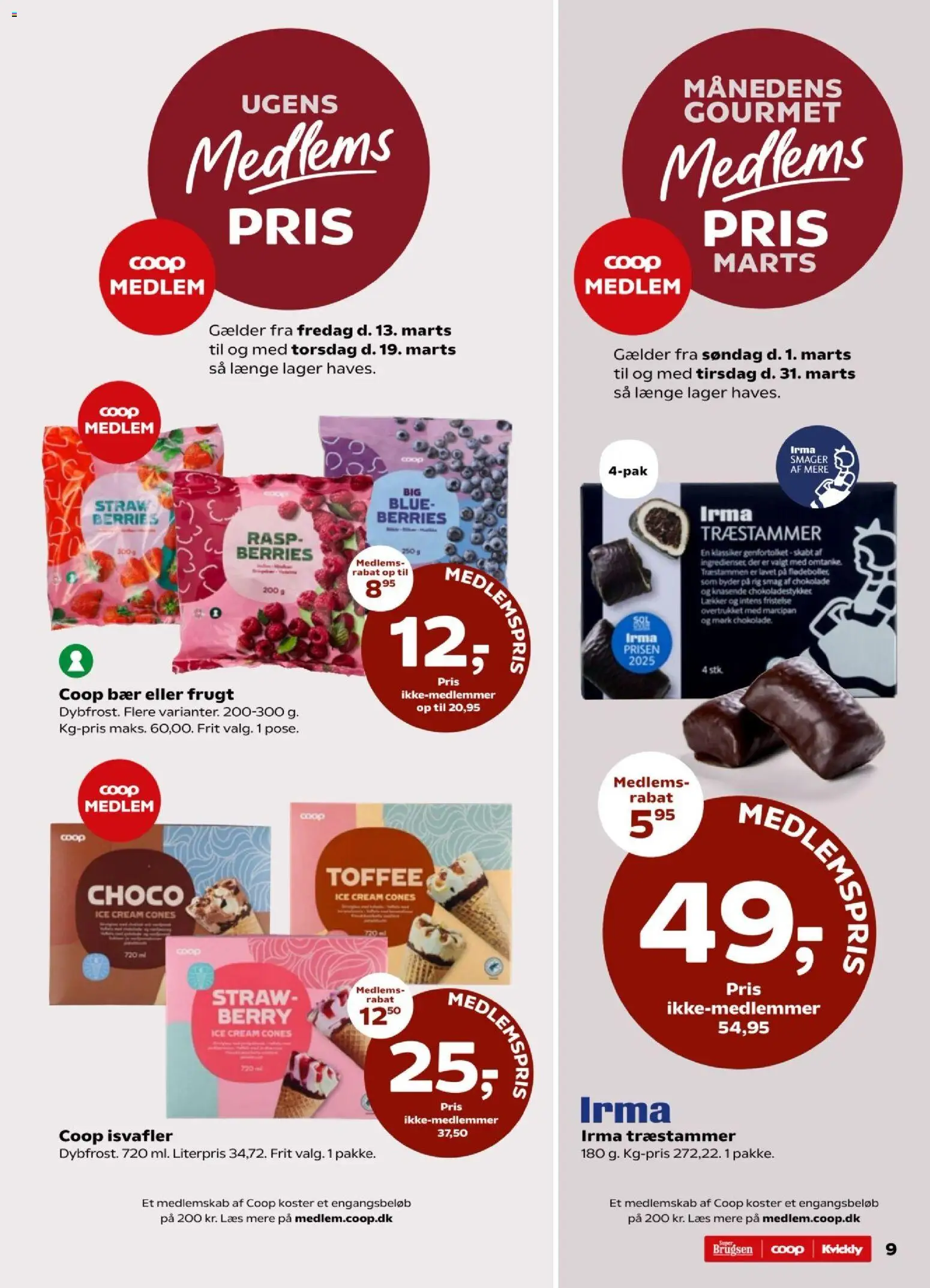 Kvickly tilbudsavis – gyldig fra 13.03.2026 | Side: 9 | Produkter: Chokolade, Rasp, Isvafler, Marcipan