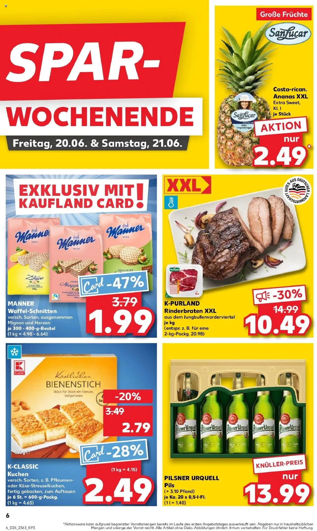 Kaufland prospekt Bersenbrück	 - gültig ab dem 22.06.2025 | Seite: 19 | Produkte: Pils, Ananas, Pilsner urquell, Kuchen