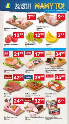 Pogląd oferty "Lewiatan gazetka - Ostrów Wielkopolski" - ważna od 26.02.2026 | Strona: 2 | Produkty: Kiełbasa, Schab, Salami, Banany