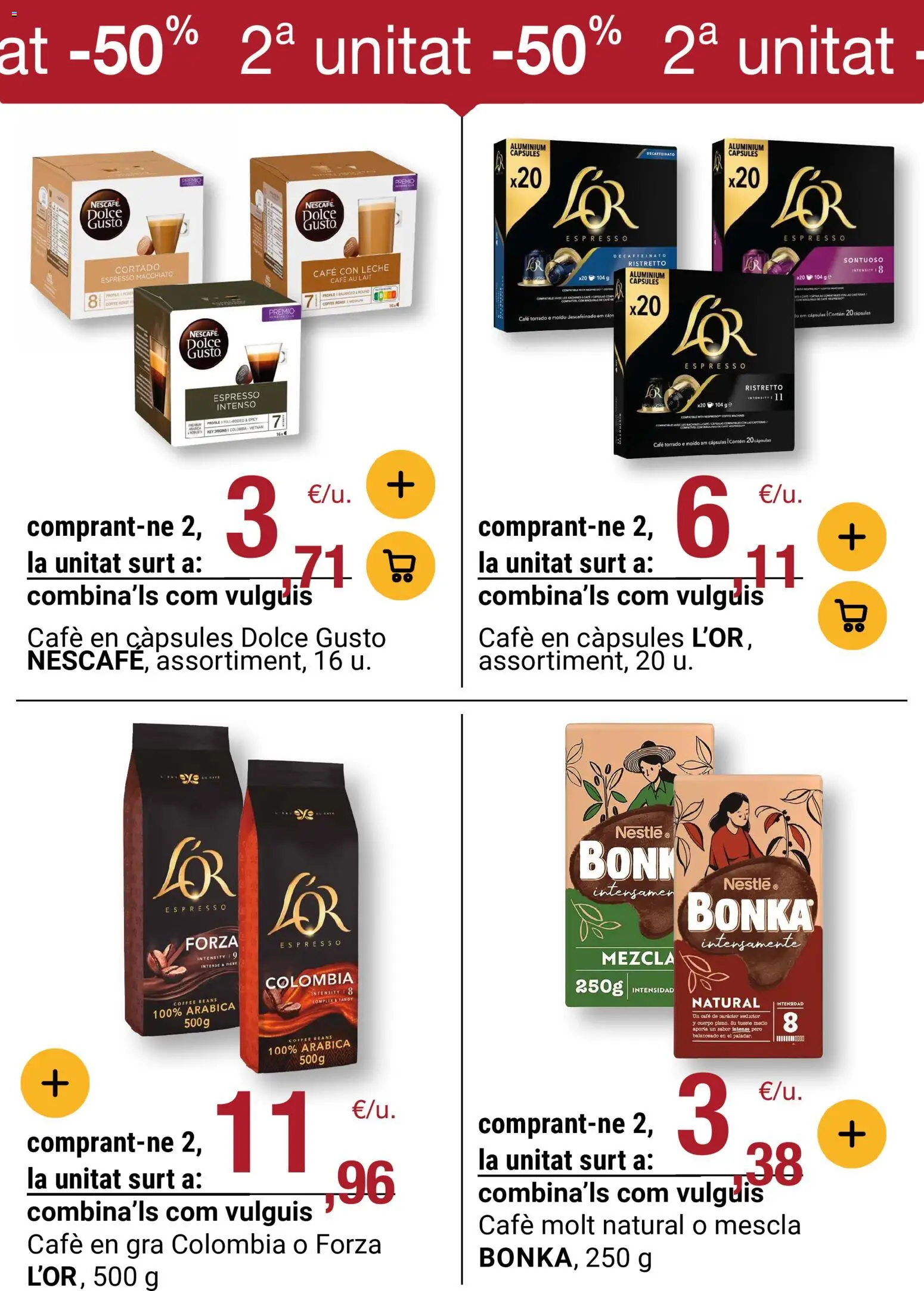 Bonpreu folleto │ válido desde el 20.01.2026 | Página: 14 | Productos: Café con leche, Leche, Café