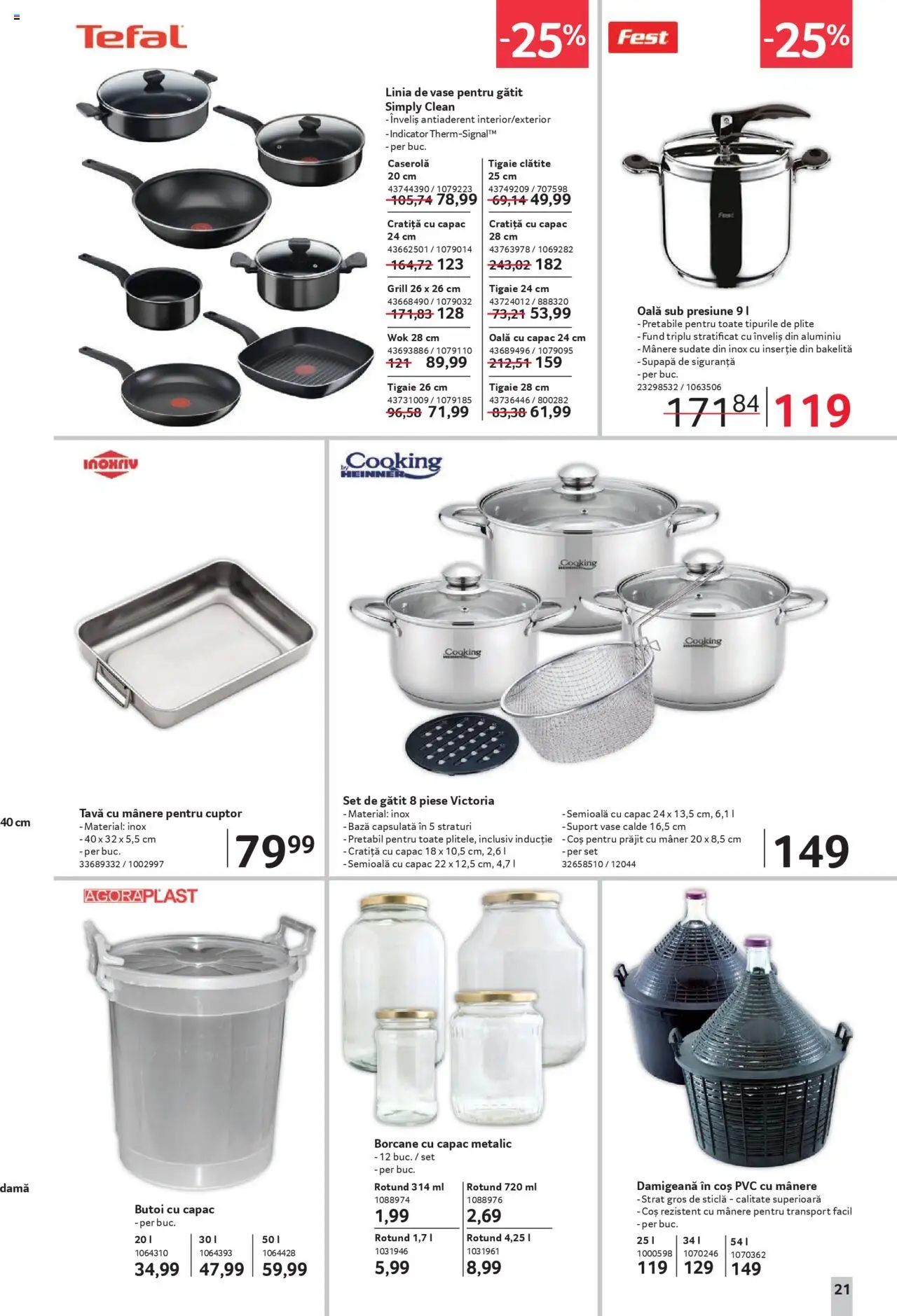 Noul catalog Selgros – valabil de la 19.09.2025 | Pagină: 21 | Produse: Cuptor, Grill, Oală, Clătite
