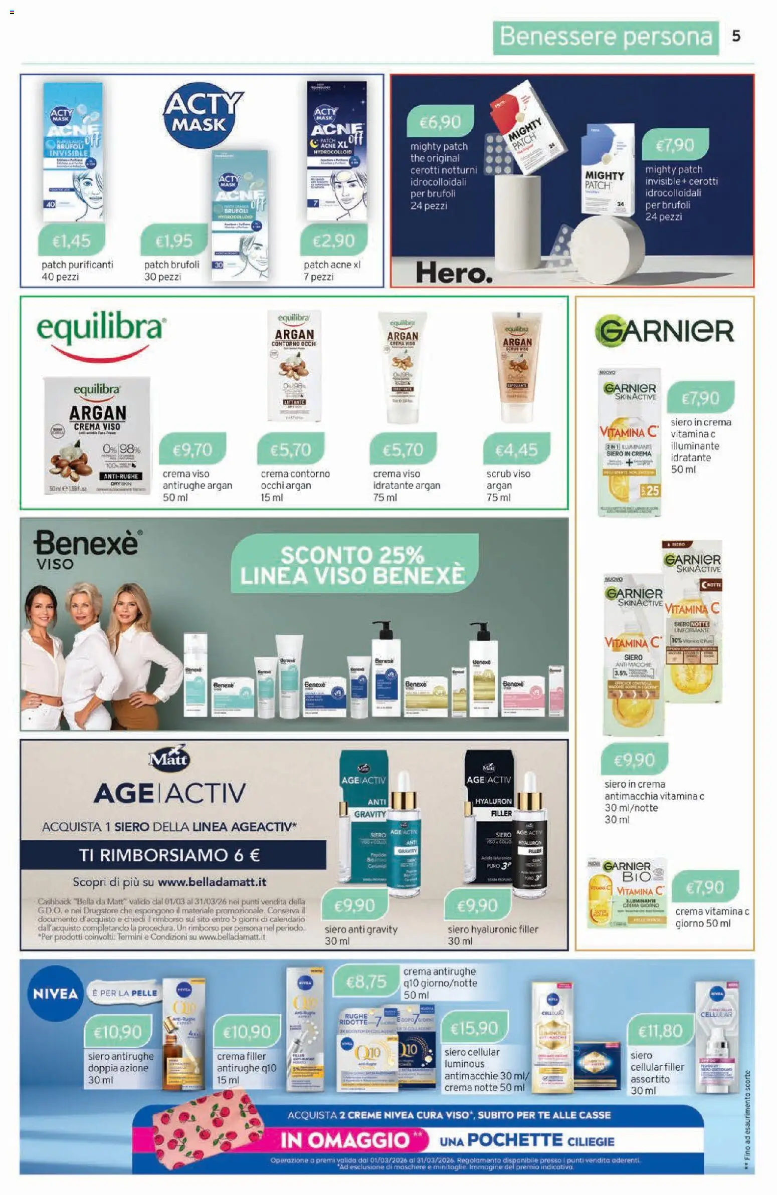 Volantino Sirene Blu del 03.03.2026 | Pagina: 5 | Prodotti: Illuminante, Scrub, Cerotti, The